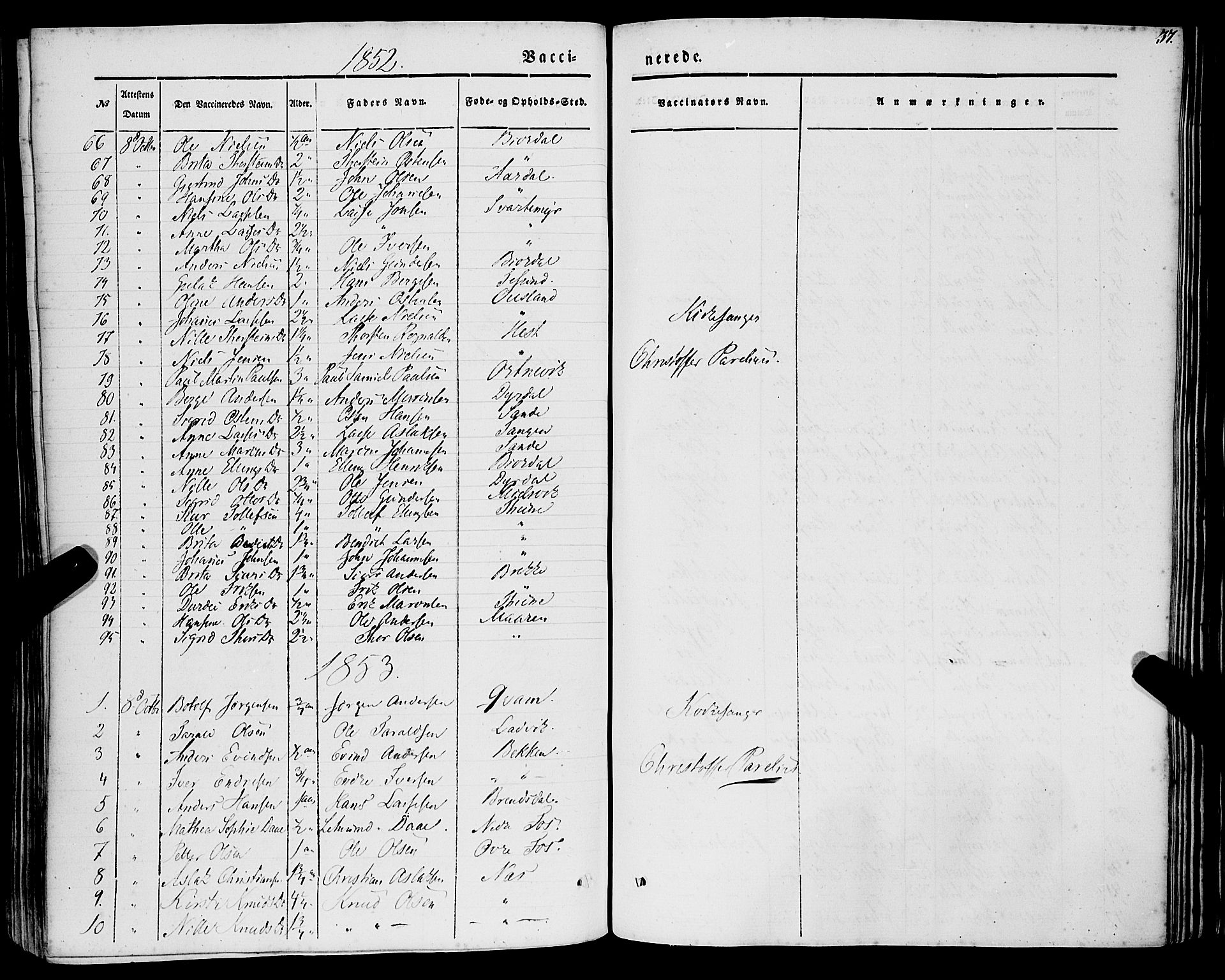 Lavik sokneprestembete, AV/SAB-A-80901: Parish register (official) no. A 3, 1843-1863, p. 37