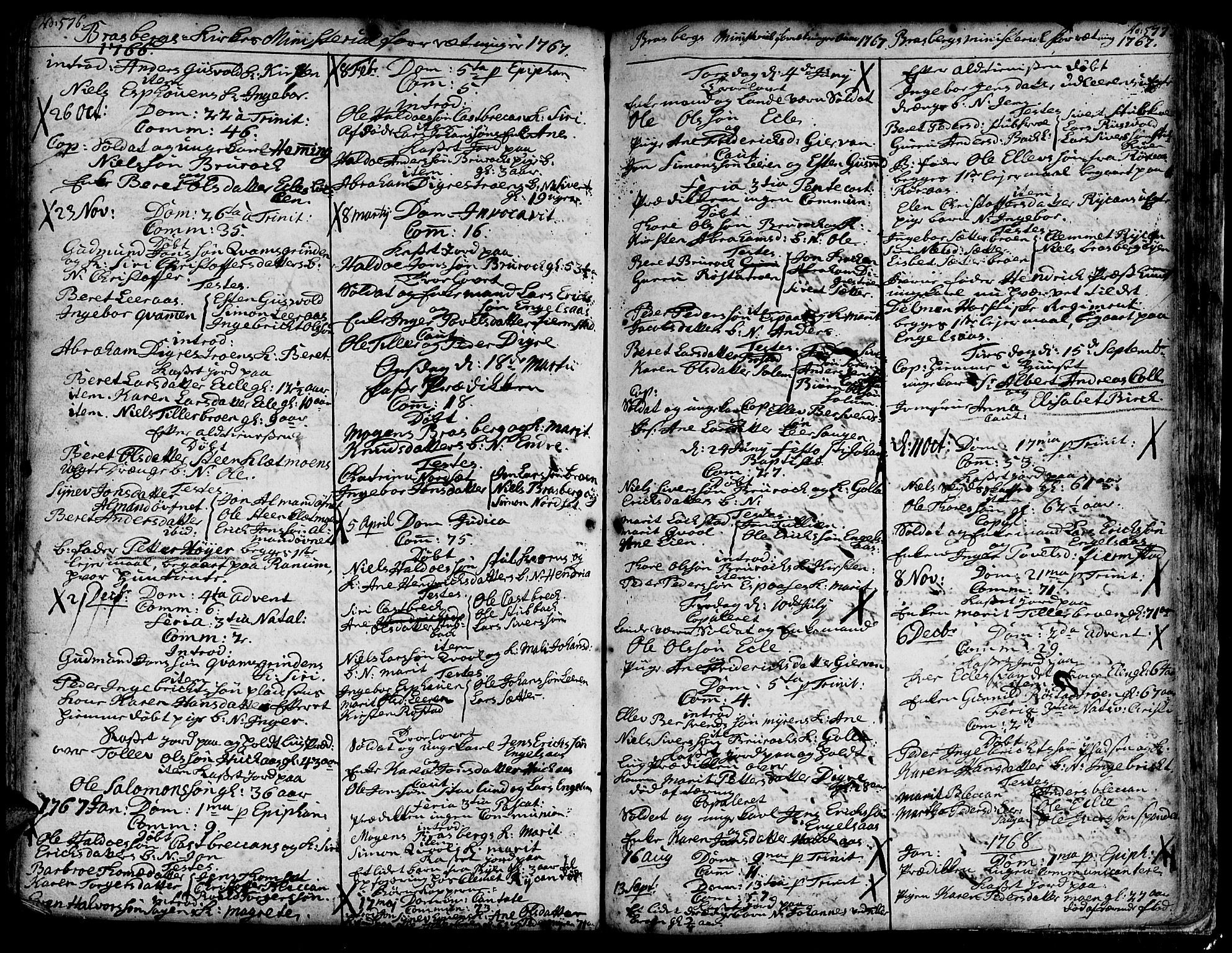 Ministerialprotokoller, klokkerbøker og fødselsregistre - Sør-Trøndelag, SAT/A-1456/606/L0278: Parish register (official) no. 606A01 /4, 1727-1780, p. 576-577