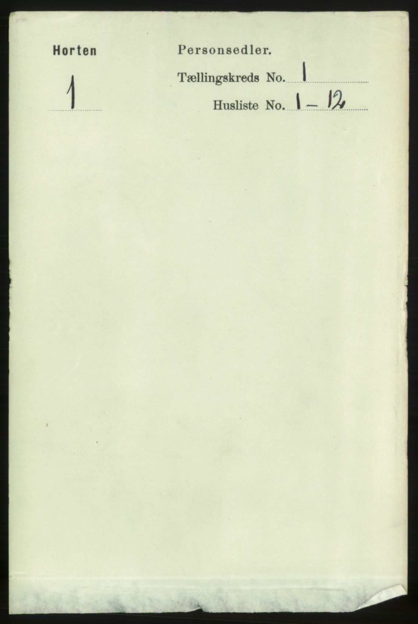 RA, 1891 census for 0703 Horten, 1891, p. 1517