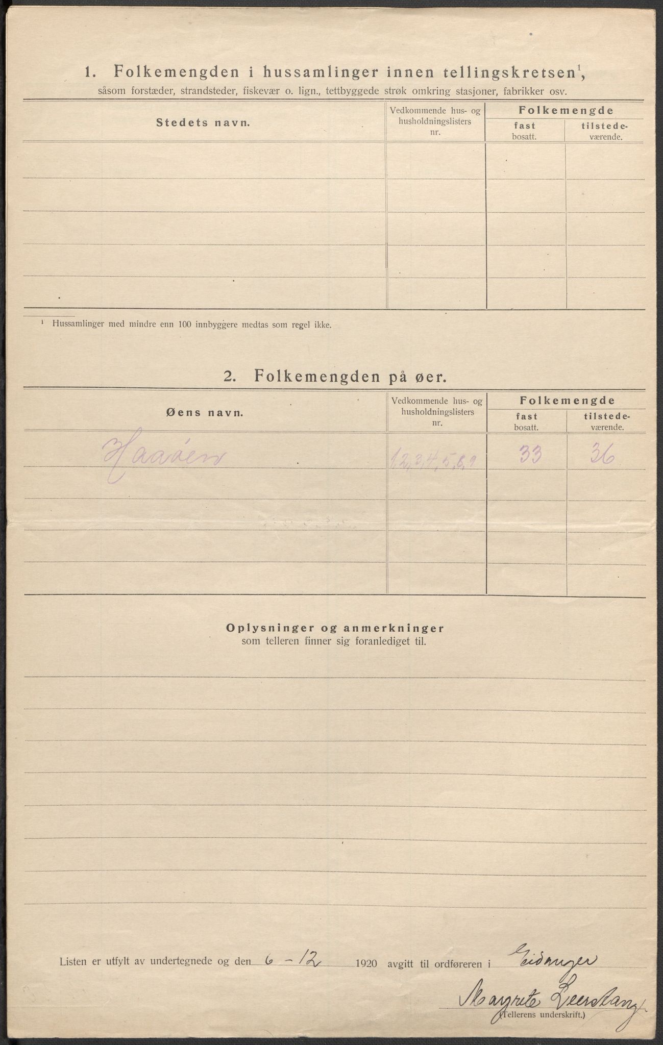 SAKO, 1920 census for Eidanger, 1920, p. 22