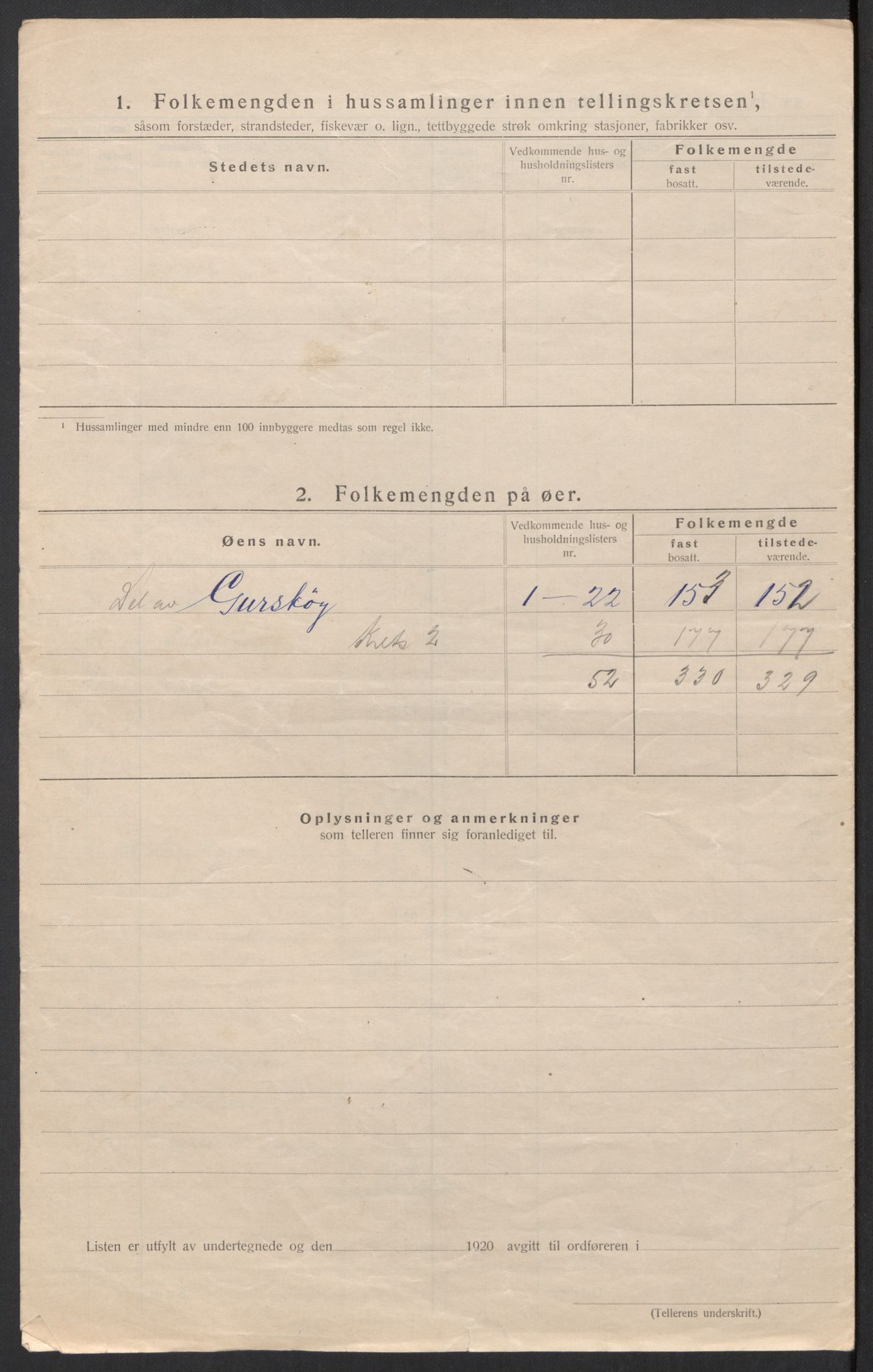 SAT, 1920 census for Rovde, 1920, p. 10