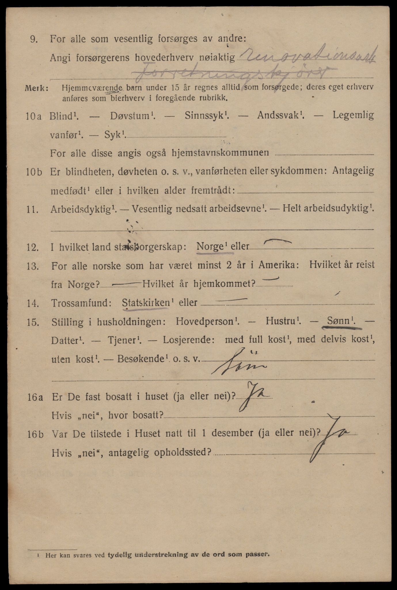 SAT, 1920 census for Trondheim, 1920, p. 77195