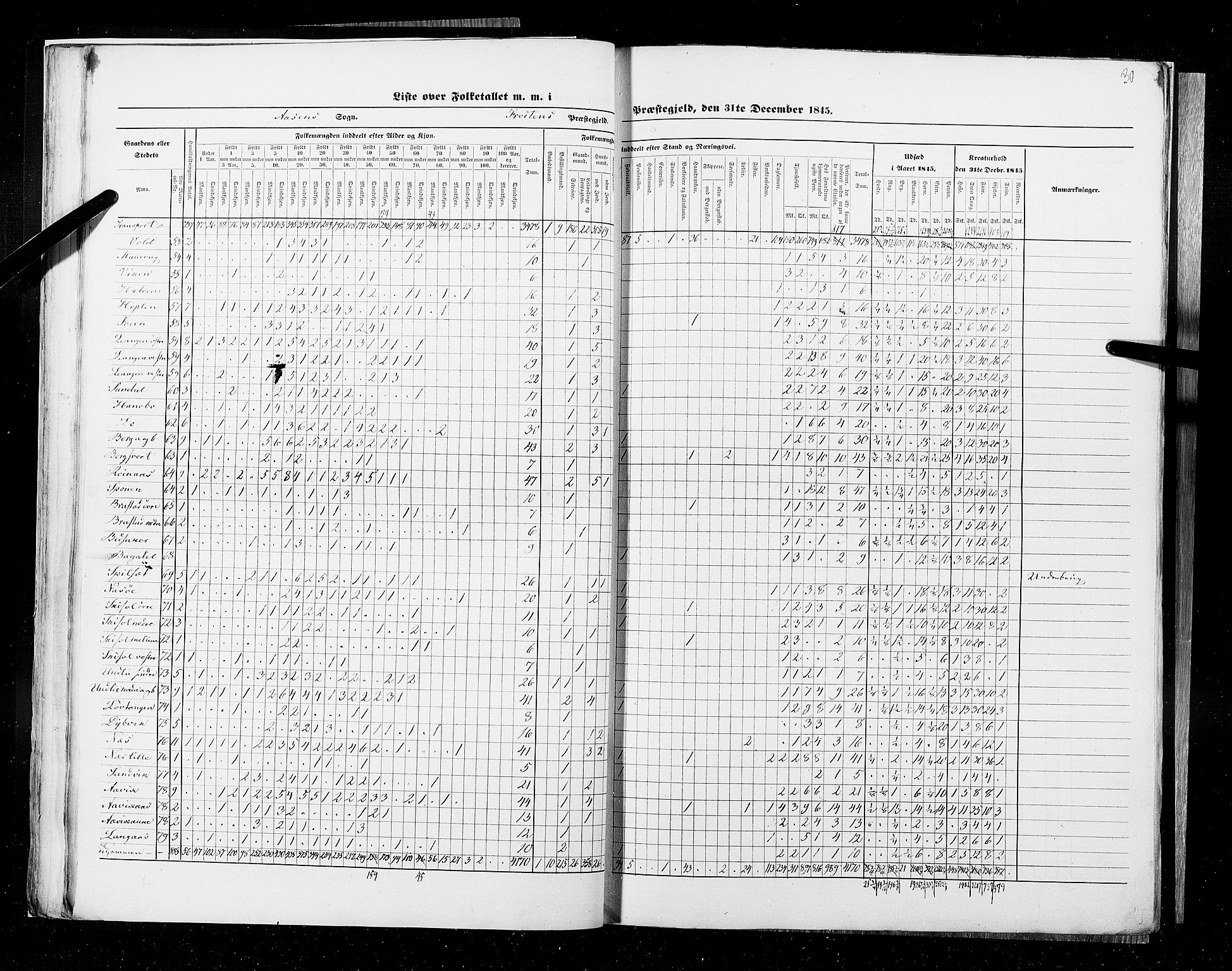 RA, Census 1845, vol. 9A: Nordre Trondhjems amt, 1845, p. 30