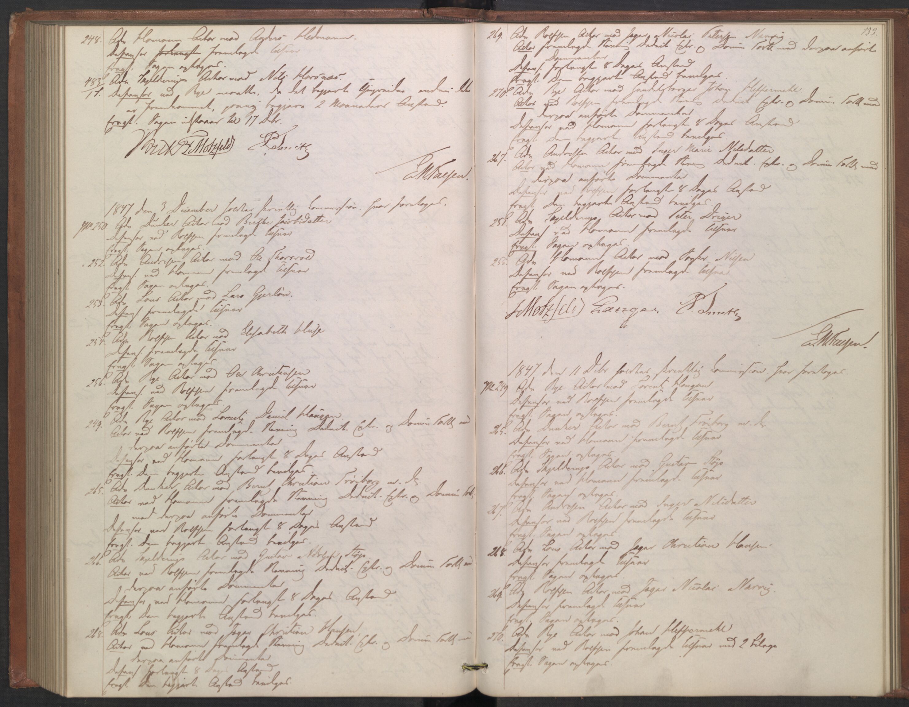 Høyesterett, AV/RA-S-1002/E/Ef/L0007: Protokoll over saker som gikk til skriftlig behandling, 1843-1848, p. 132b-133a