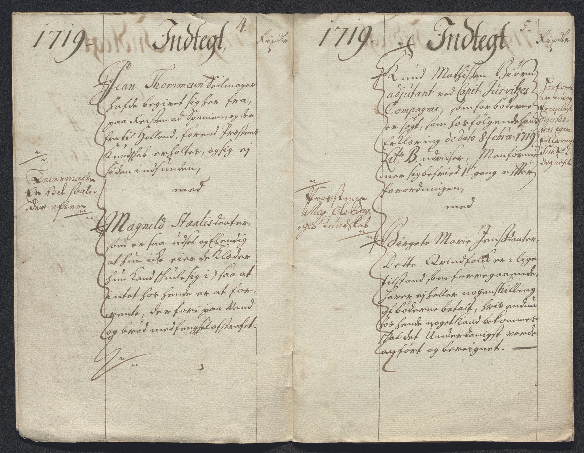 Rentekammeret inntil 1814, Reviderte regnskaper, Byregnskaper, AV/RA-EA-4066/R/Rm/L0286: [M19] Sikt og sakefall, 1719-1727, p. 6