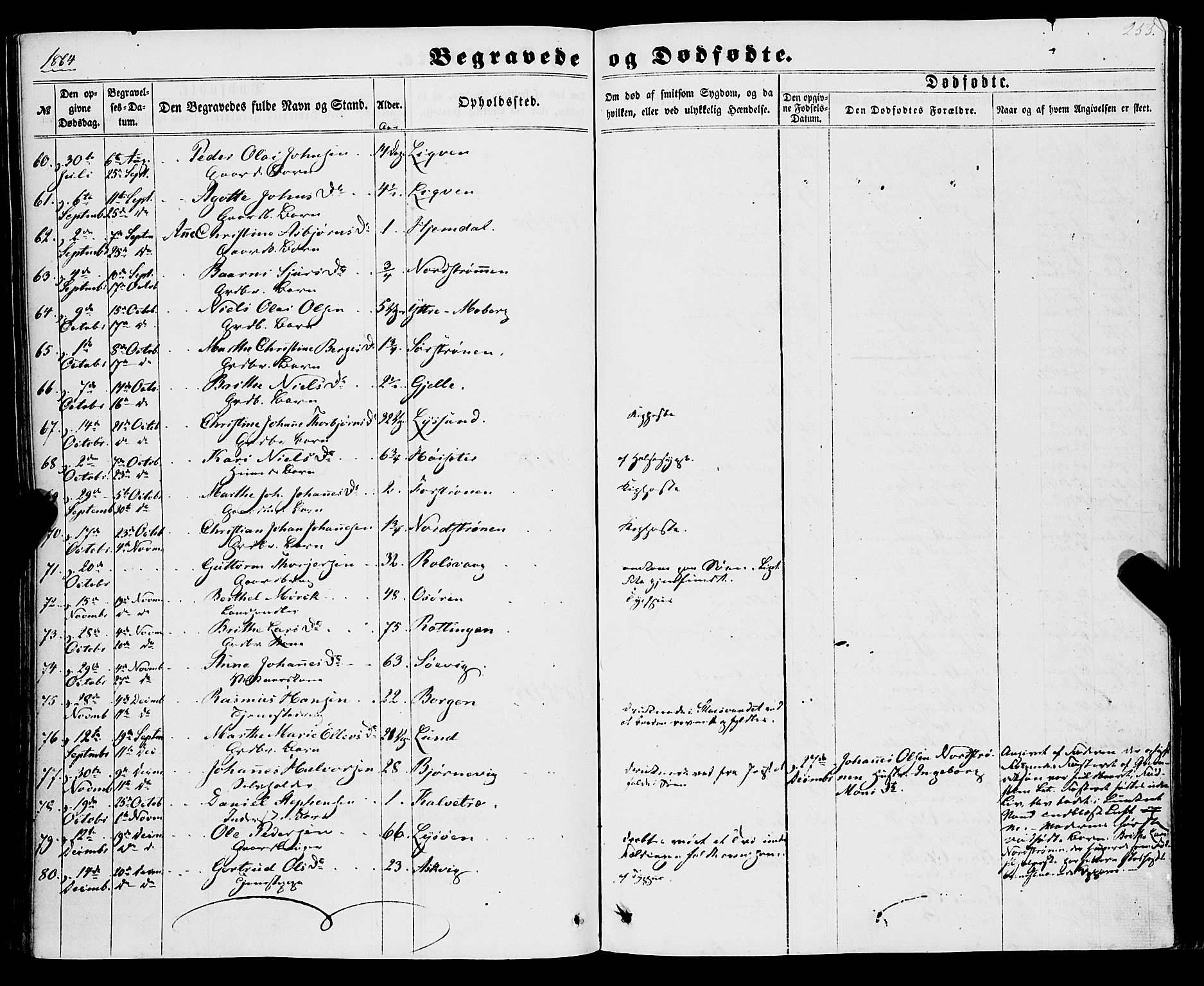Os sokneprestembete, SAB/A-99929: Parish register (official) no. A 17, 1860-1873, p. 253