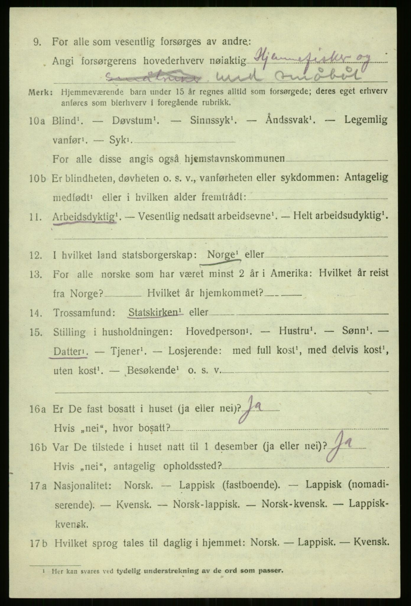 SATØ, 1920 census for Trondenes, 1920, p. 12228