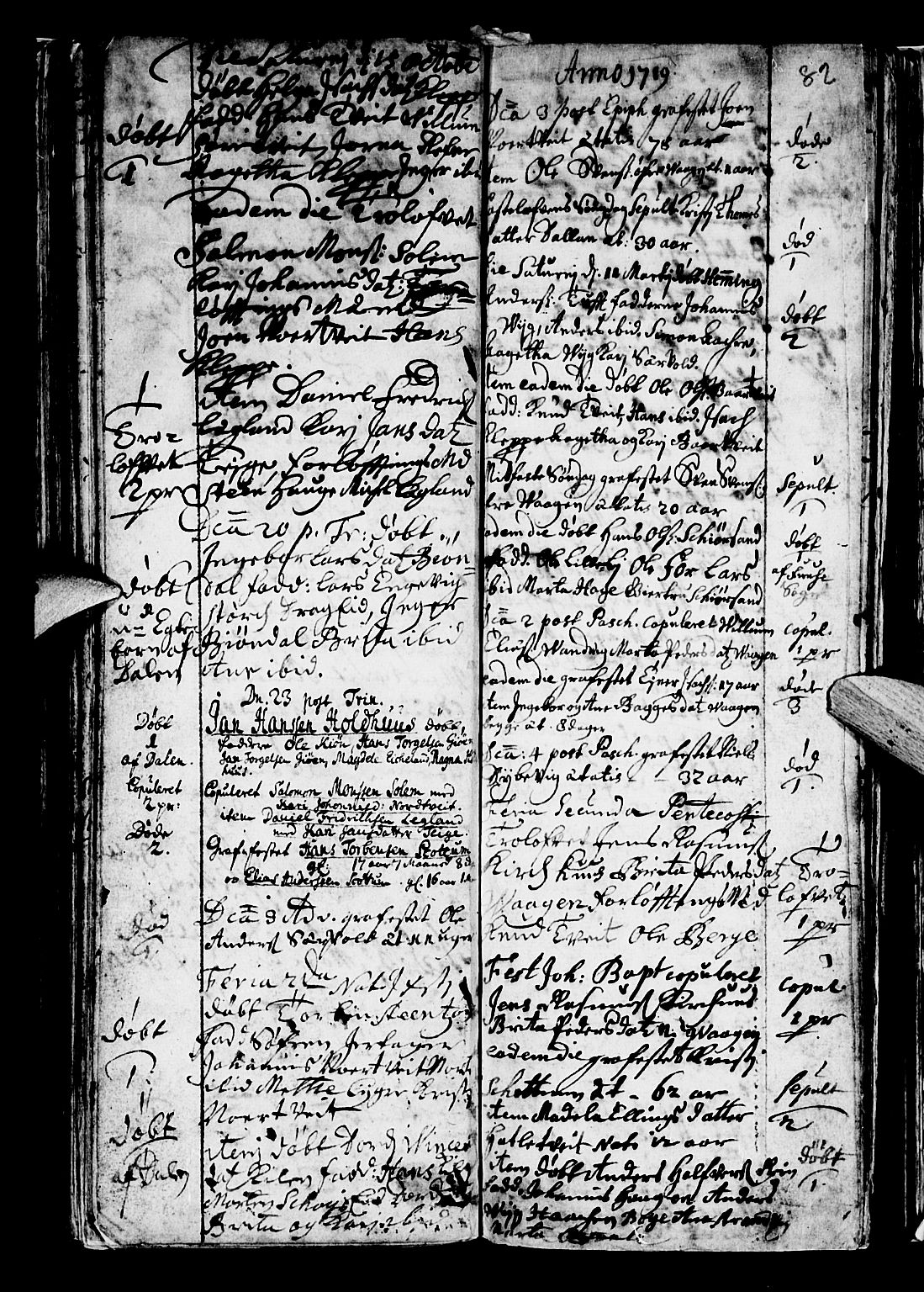 Os sokneprestembete, AV/SAB-A-99929: Parish register (official) no. A 5, 1669-1760, p. 82