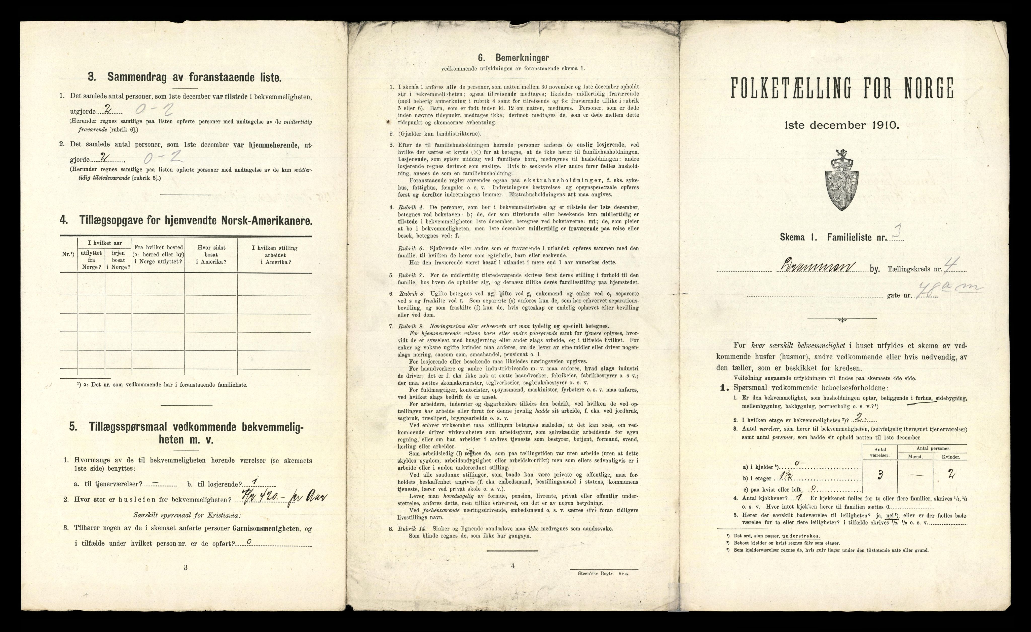 RA, 1910 census for Drammen, 1910, p. 3238