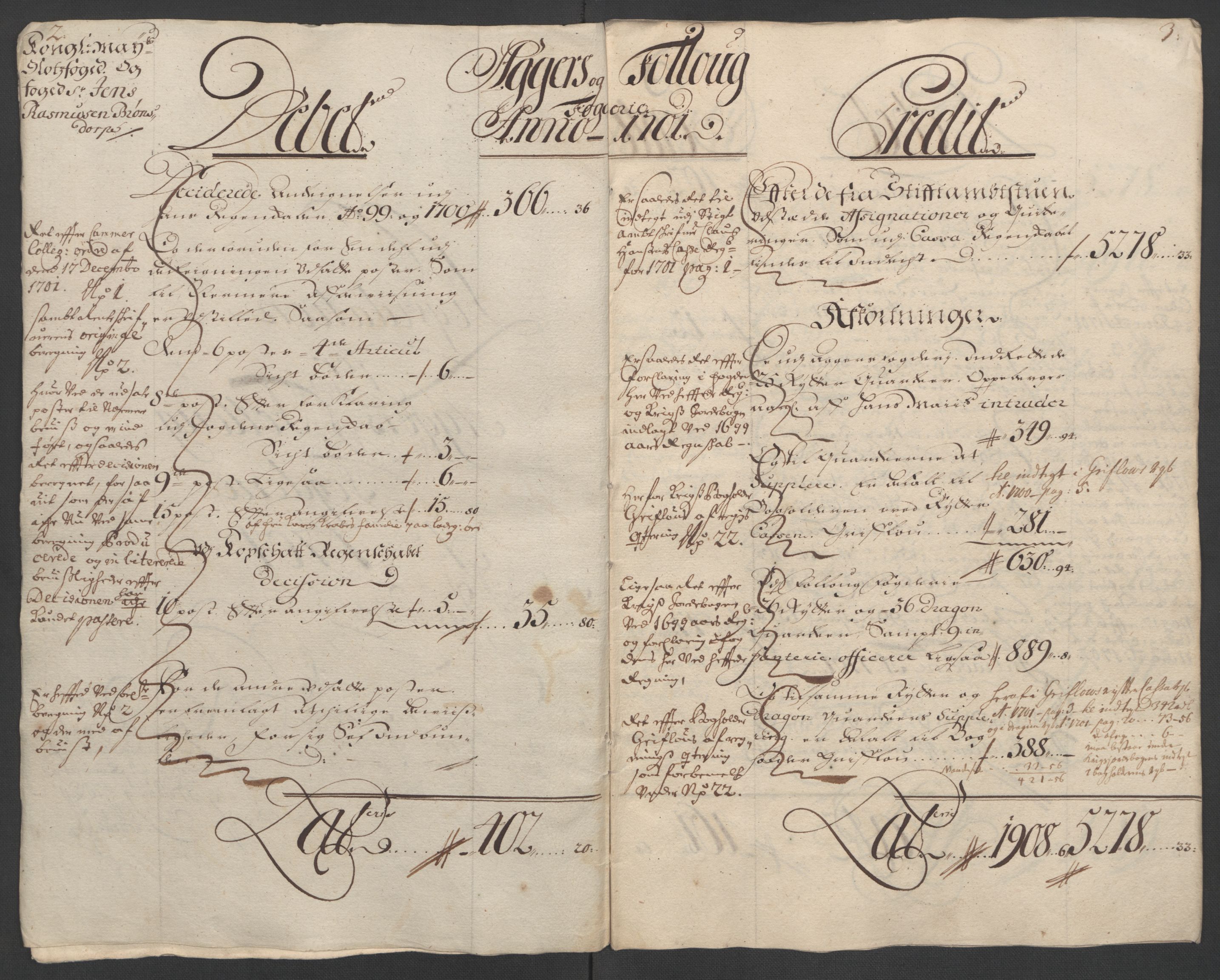 Rentekammeret inntil 1814, Reviderte regnskaper, Fogderegnskap, AV/RA-EA-4092/R10/L0444: Fogderegnskap Aker og Follo, 1701-1702, p. 16