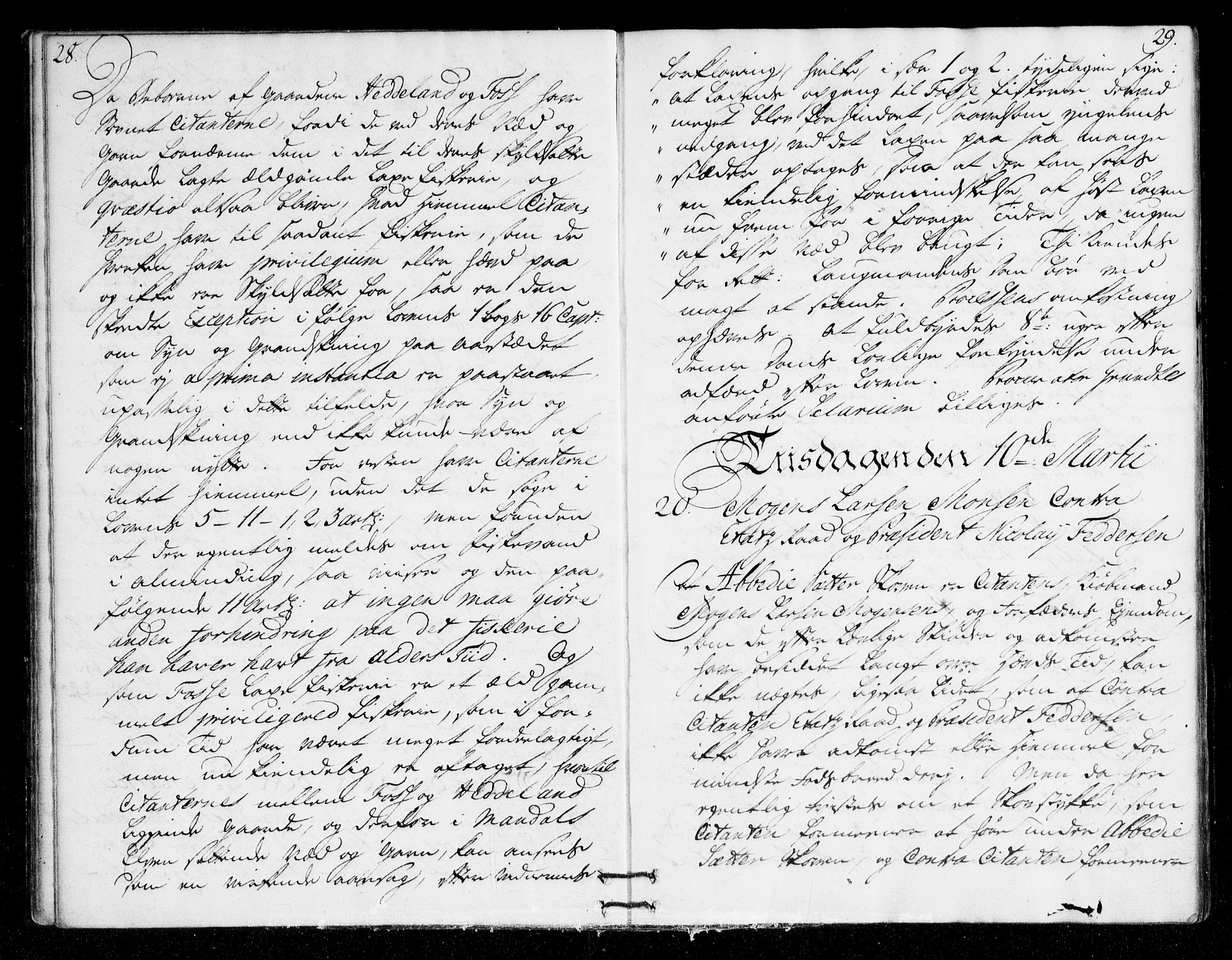 Overhoffretten 1667-1797, AV/RA-EA-2884/Ab/L0098: Domsprotokoll, 1767, p. 28-29