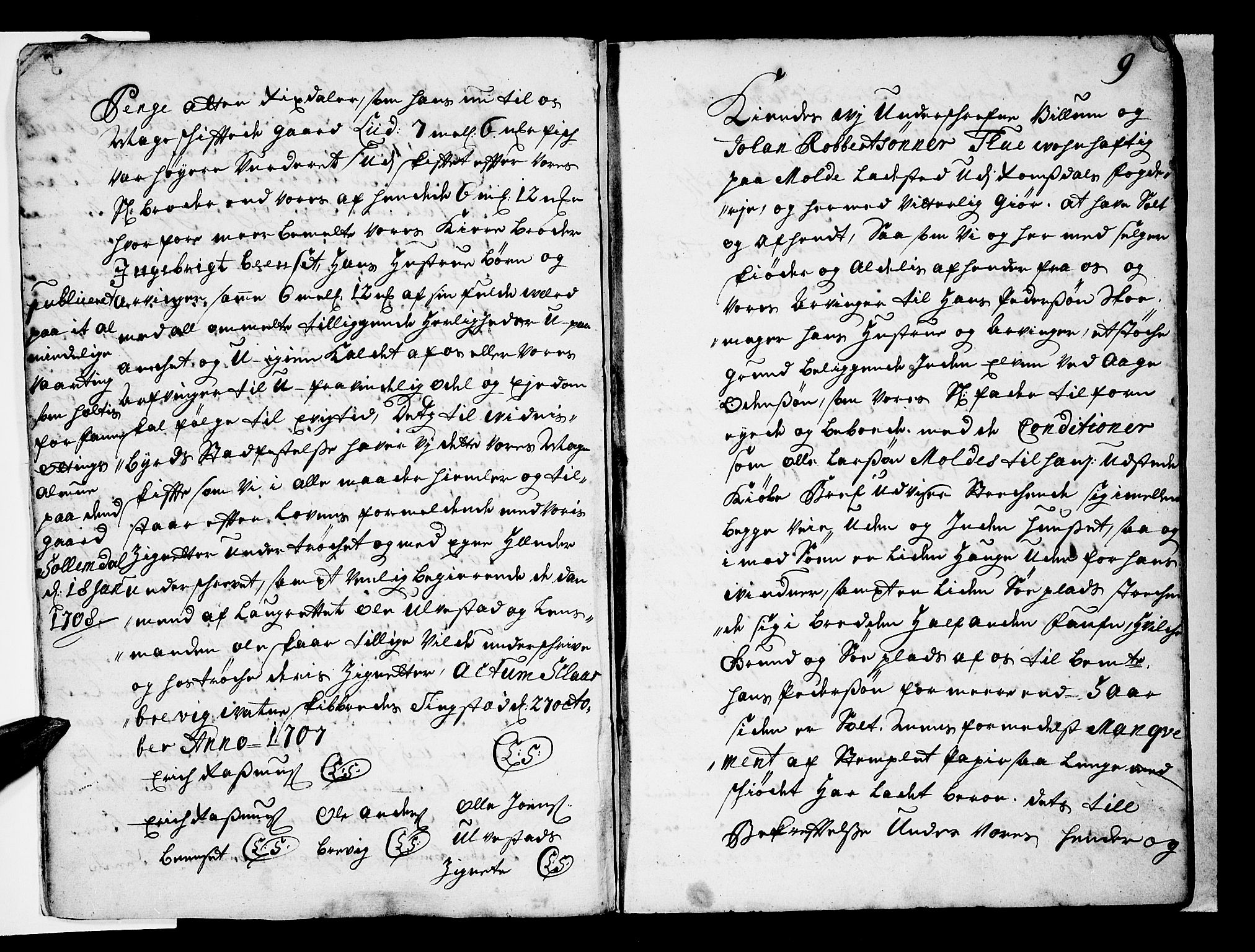 Romsdal sorenskriveri, SAT/A-4149/1/2/2C/L0001: Mortgage book no. 1, 1706-1724, p. 9