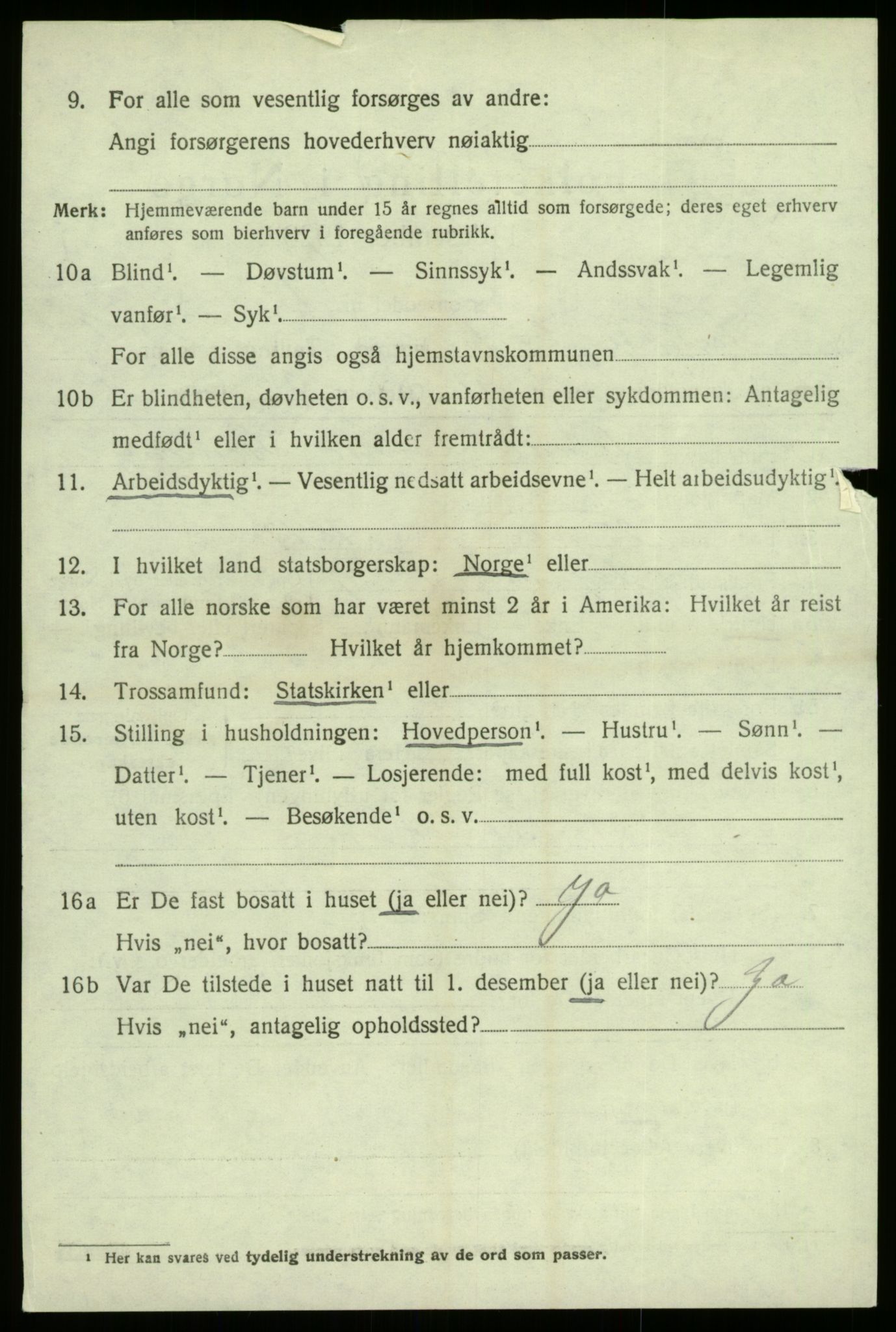 SAB, 1920 census for Sogndal, 1920, p. 3386