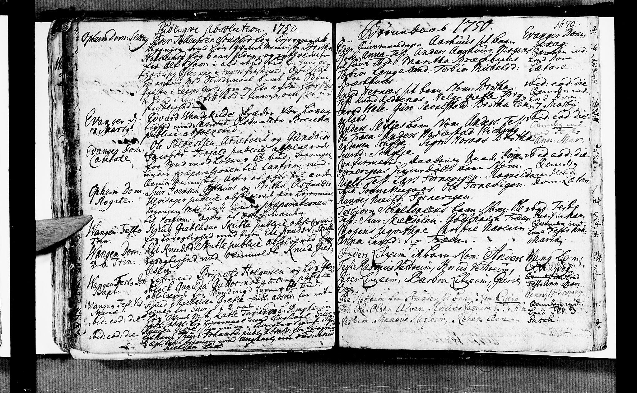 Voss sokneprestembete, SAB/A-79001/H/Haa: Parish register (official) no. A 6, 1744-1752, p. 79