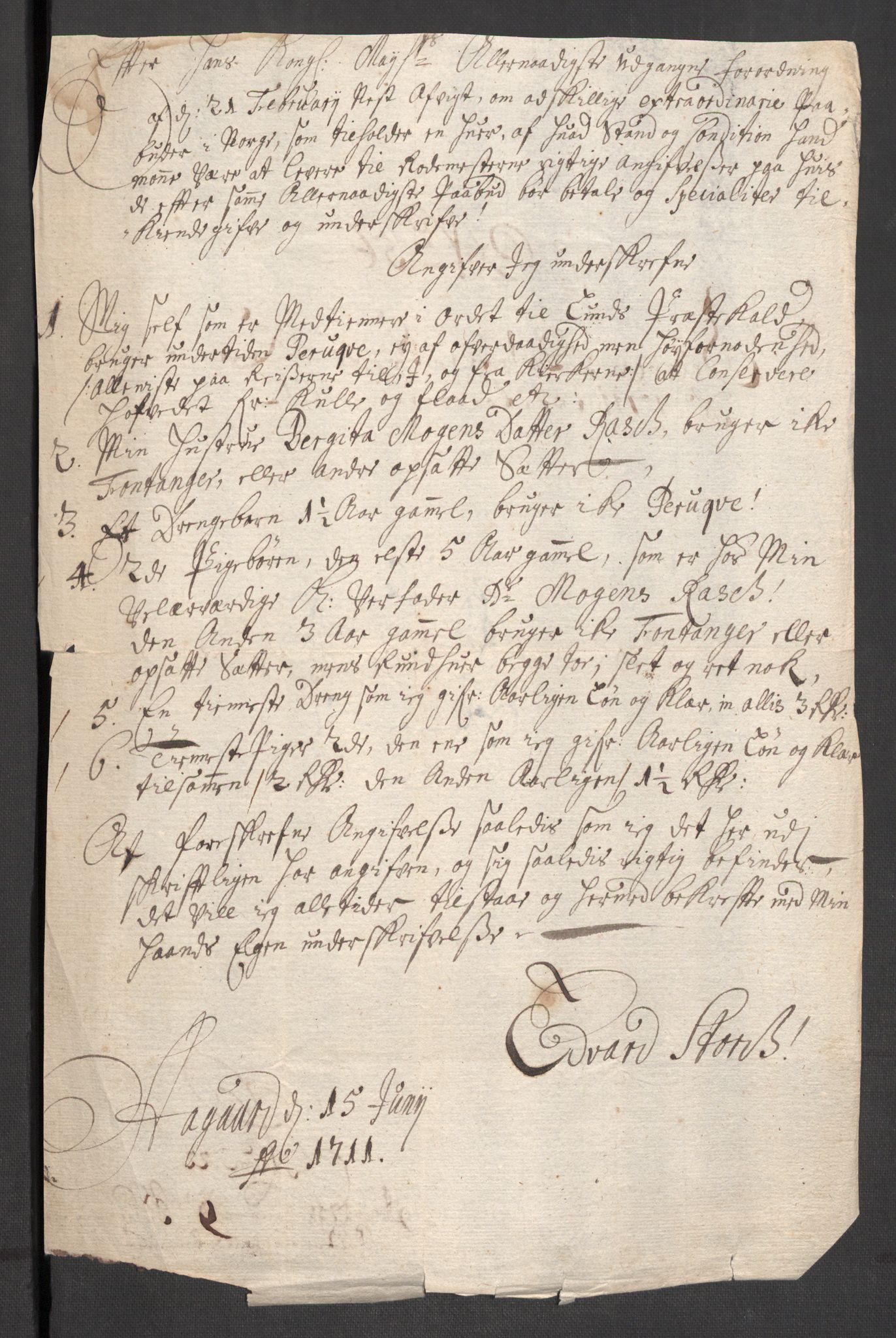 Rentekammeret inntil 1814, Reviderte regnskaper, Fogderegnskap, AV/RA-EA-4092/R46/L2735: Fogderegnskap Jæren og Dalane, 1711, p. 436