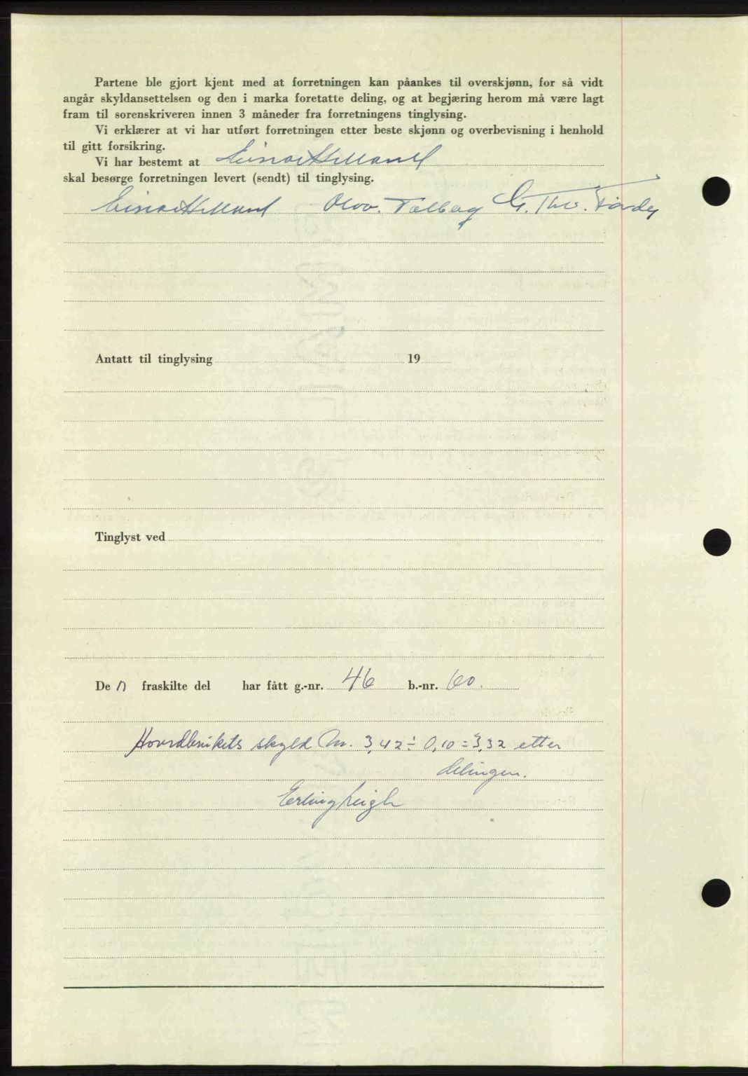 Romsdal sorenskriveri, AV/SAT-A-4149/1/2/2C: Mortgage book no. A28, 1948-1949, Diary no: : 91/1949