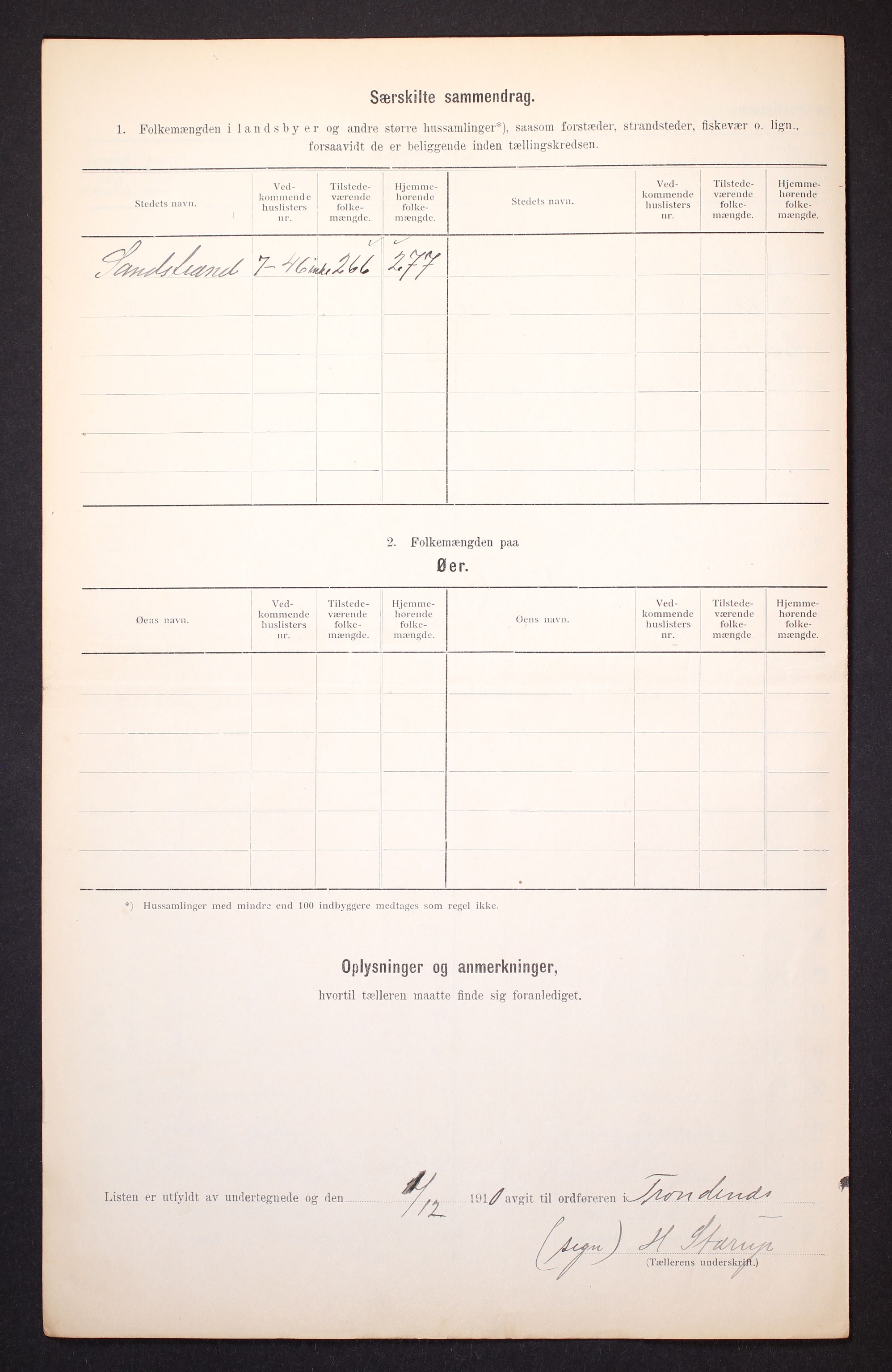 RA, 1910 census for Trondenes, 1910, p. 11