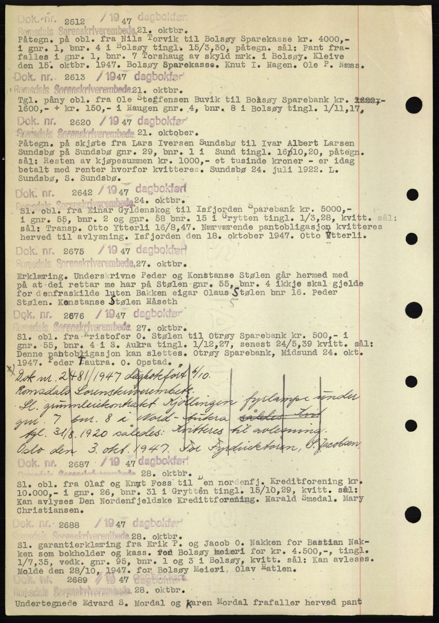 Romsdal sorenskriveri, AV/SAT-A-4149/1/2/2C: Mortgage book no. C1b, 1946-1949, Deed date: 21.10.1947