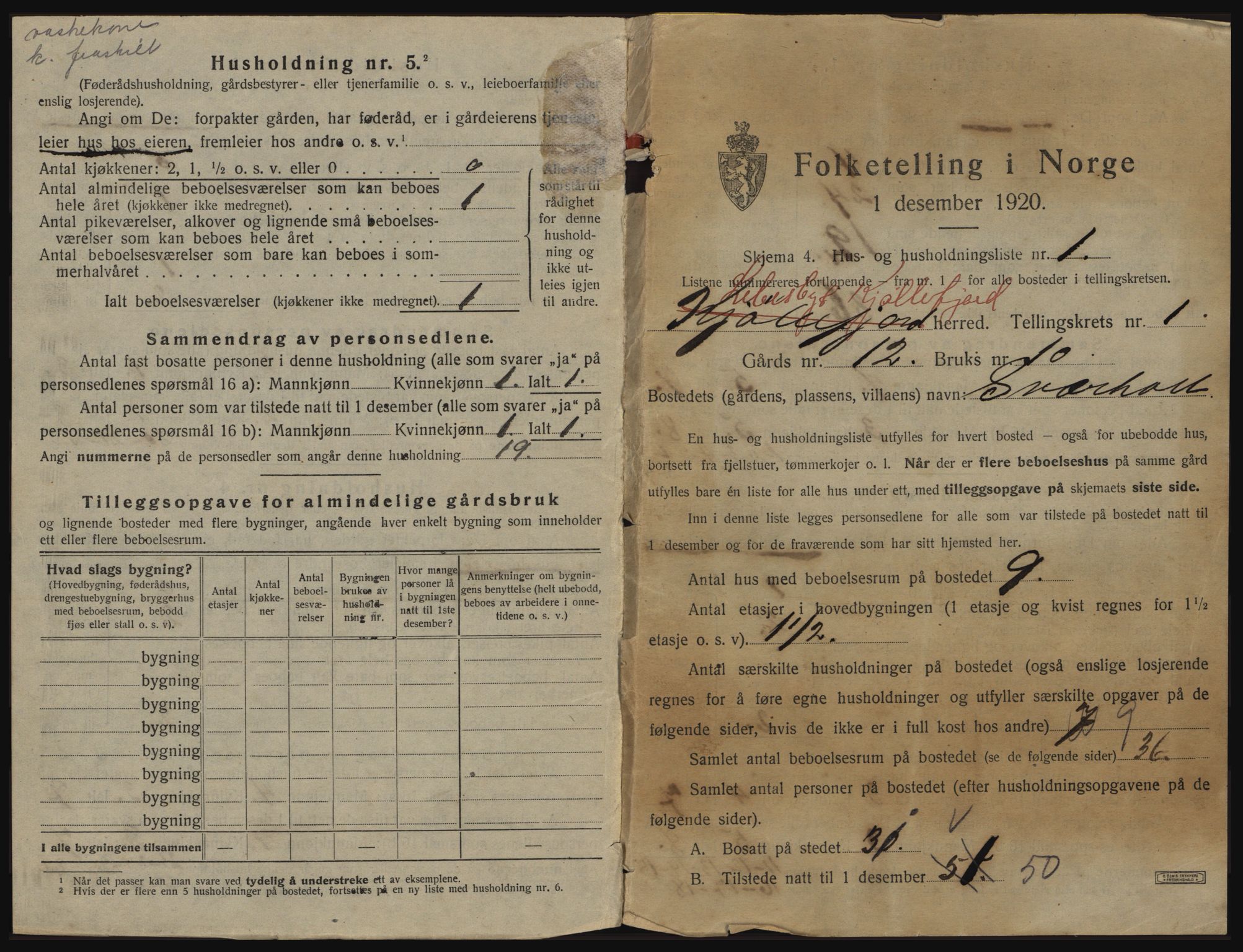 SATØ, 1920 census for Lebesby, 1920, p. 31