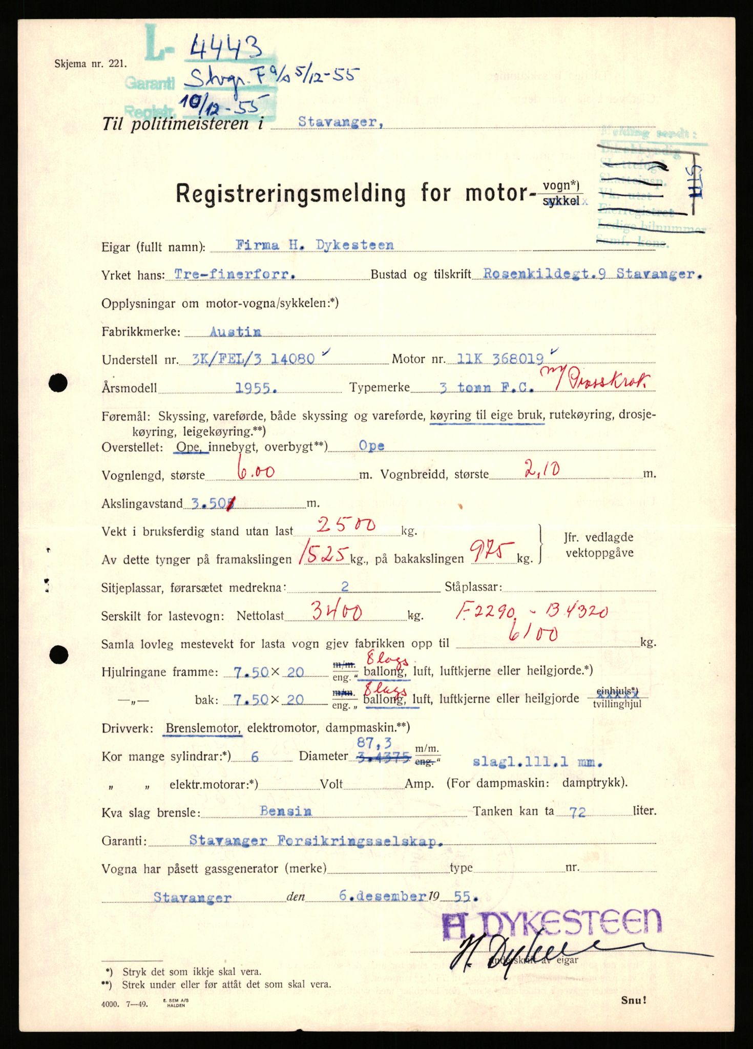 Stavanger trafikkstasjon, AV/SAST-A-101942/0/F/L0012: L-4200 - L-4699, 1930-1971, p. 1035