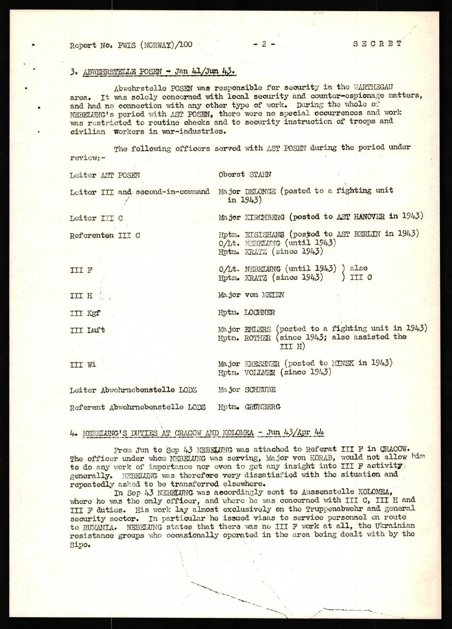 Forsvaret, Forsvarets overkommando II, AV/RA-RAFA-3915/D/Db/L0023: CI Questionaires. Tyske okkupasjonsstyrker i Norge. Tyskere., 1945-1946, p. 484