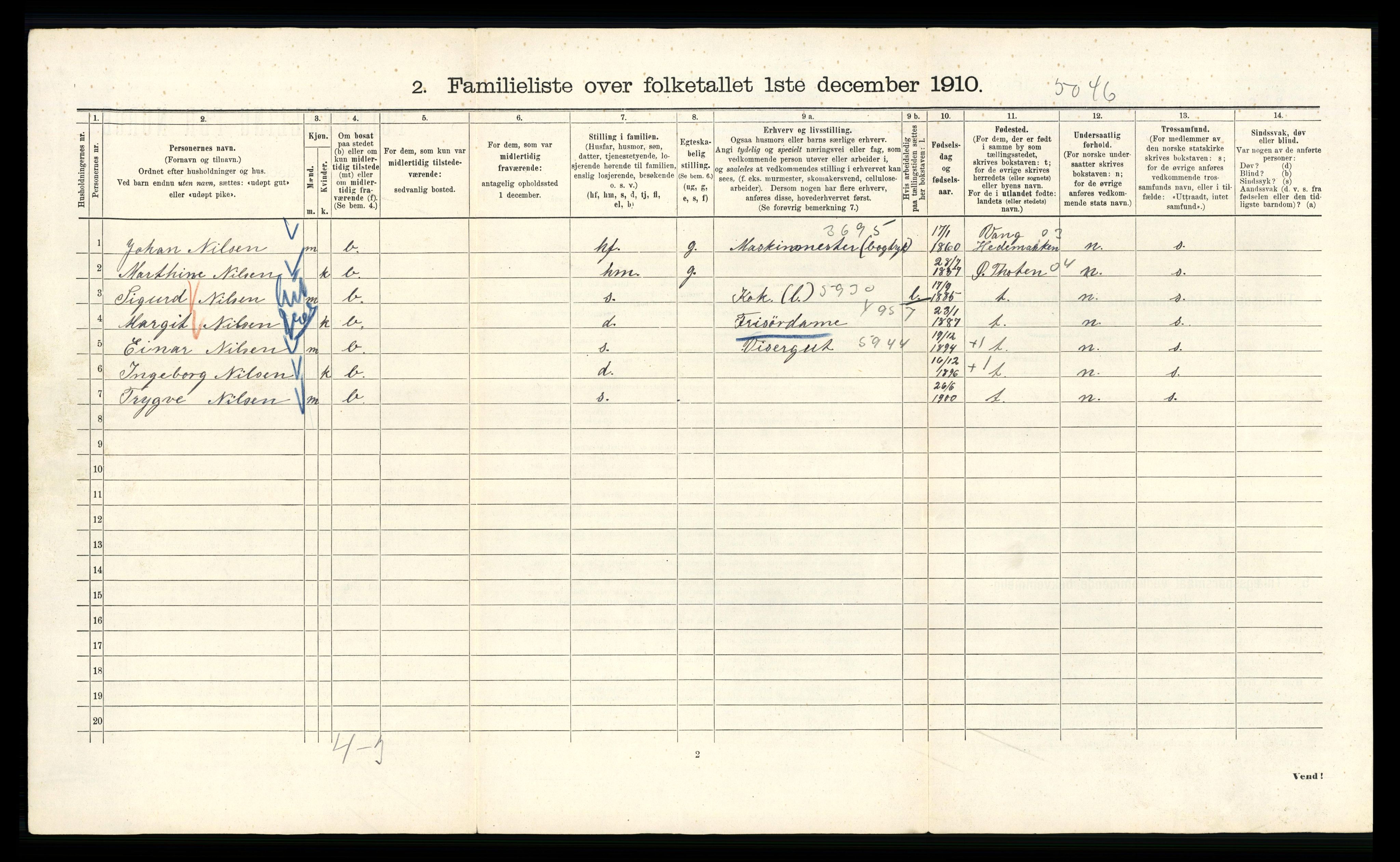 RA, 1910 census for Kristiania, 1910, p. 62804