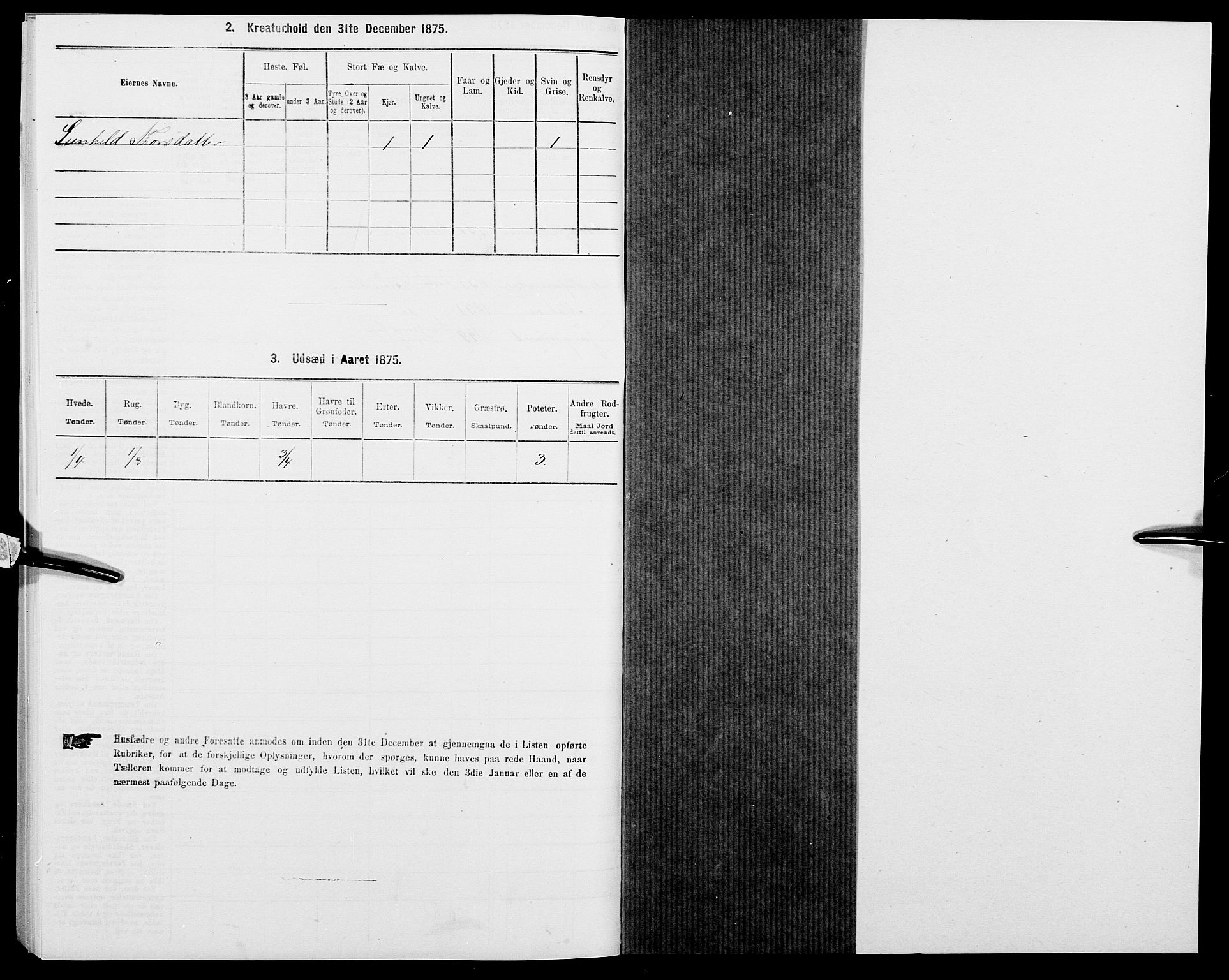 SAK, 1875 census for 0920P Øyestad, 1875, p. 693