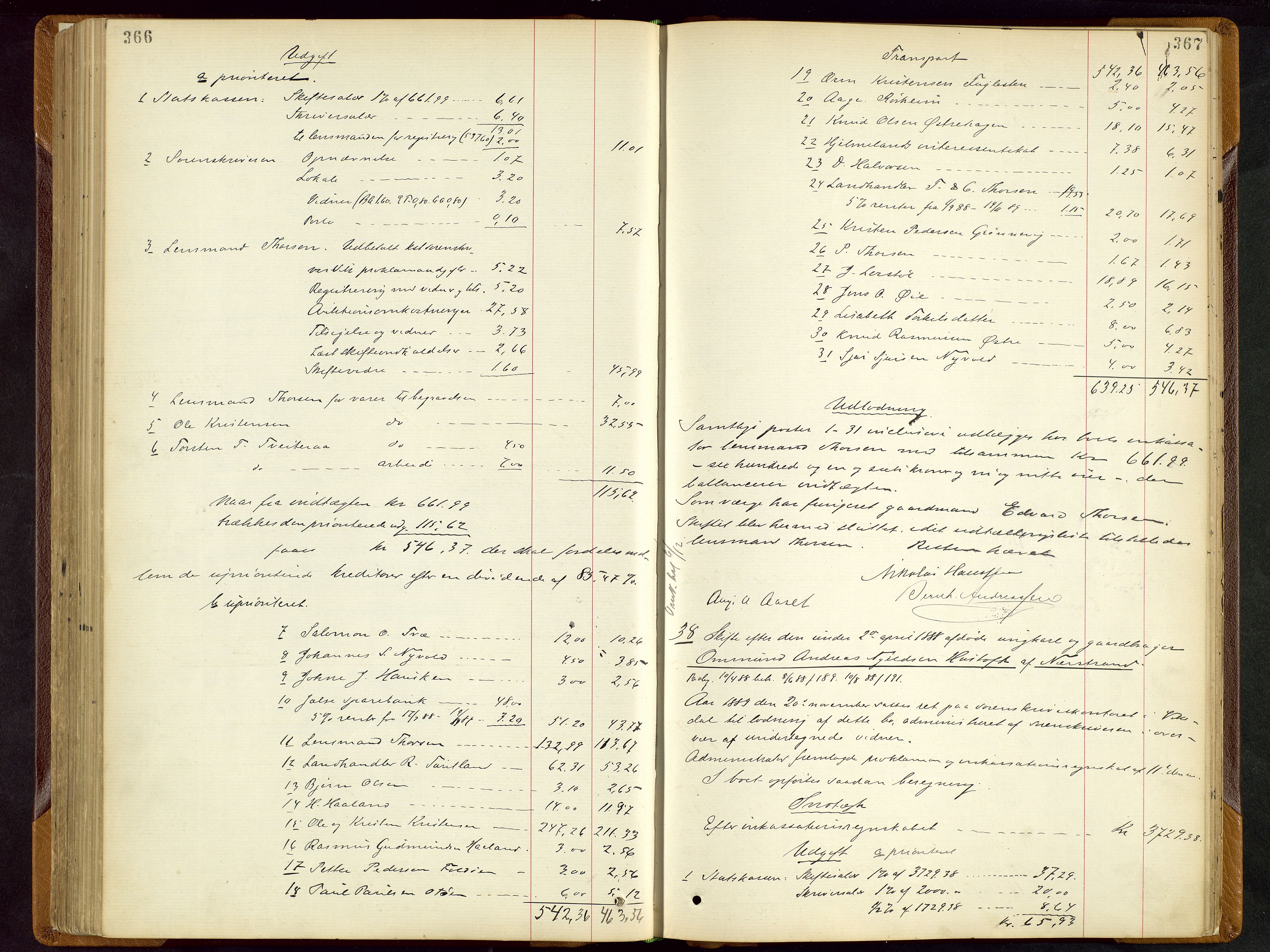 Ryfylke tingrett, AV/SAST-A-100055/001/IV/IVD/L0028: Skifteprotokoll, register i protokollen, 1885-1893, p. 366-367