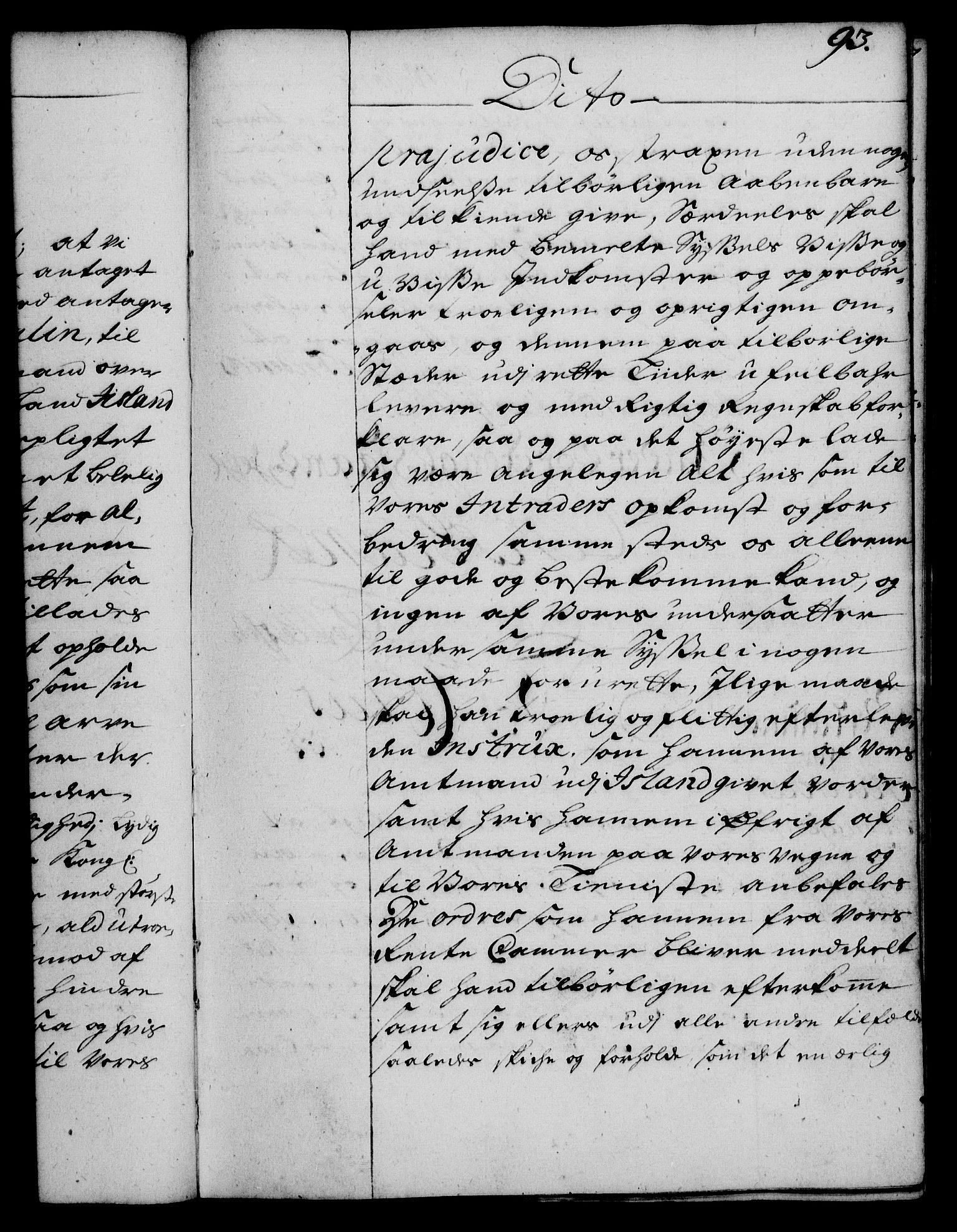 Rentekammeret, Kammerkanselliet, RA/EA-3111/G/Gg/Gge/L0002: Norsk bestallingsprotokoll med register (merket RK 53.26), 1730-1744, p. 93