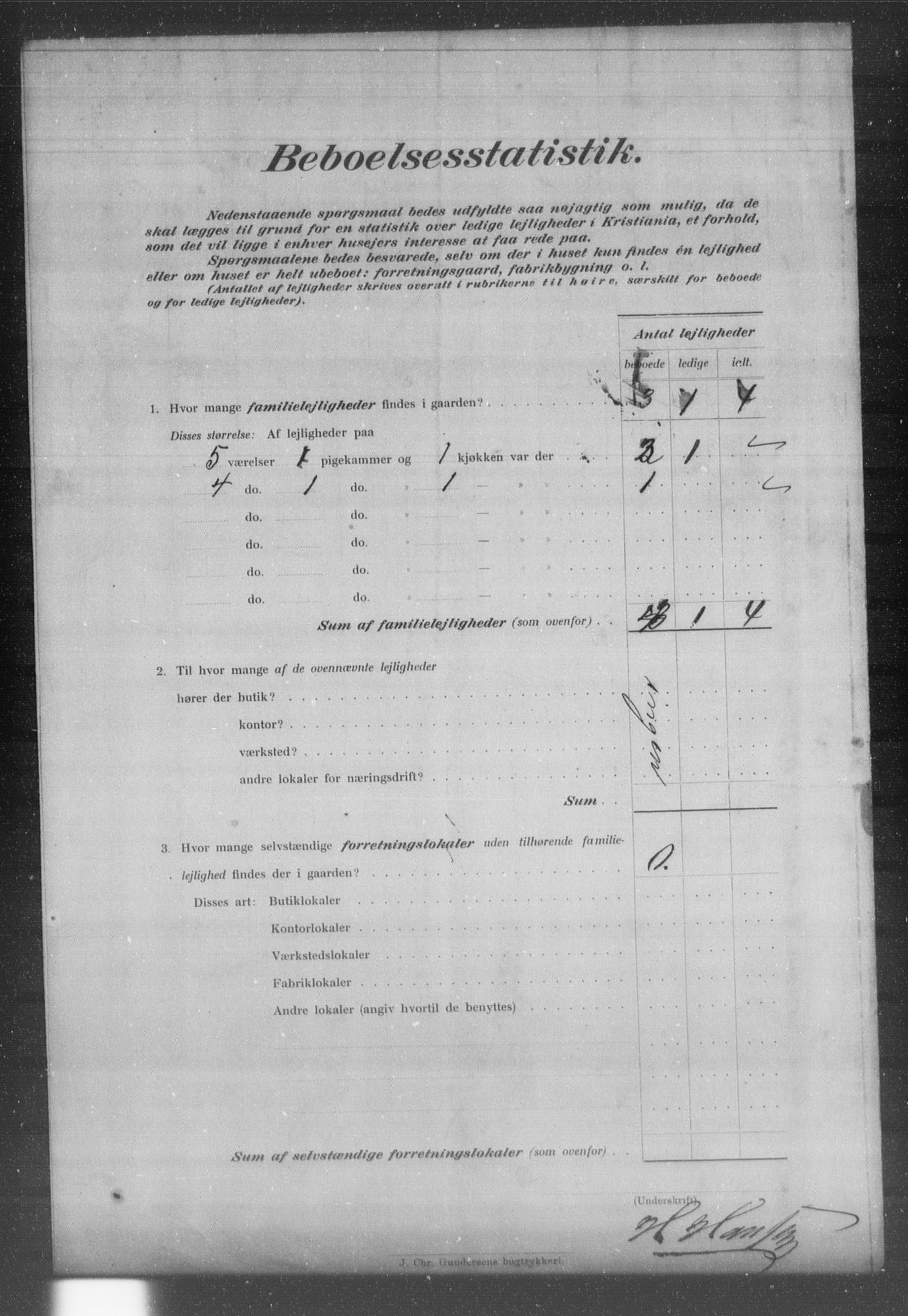 OBA, Municipal Census 1903 for Kristiania, 1903, p. 24040
