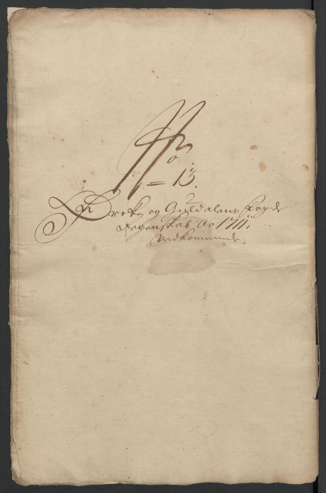 Rentekammeret inntil 1814, Reviderte regnskaper, Fogderegnskap, RA/EA-4092/R60/L3962: Fogderegnskap Orkdal og Gauldal, 1711, p. 104