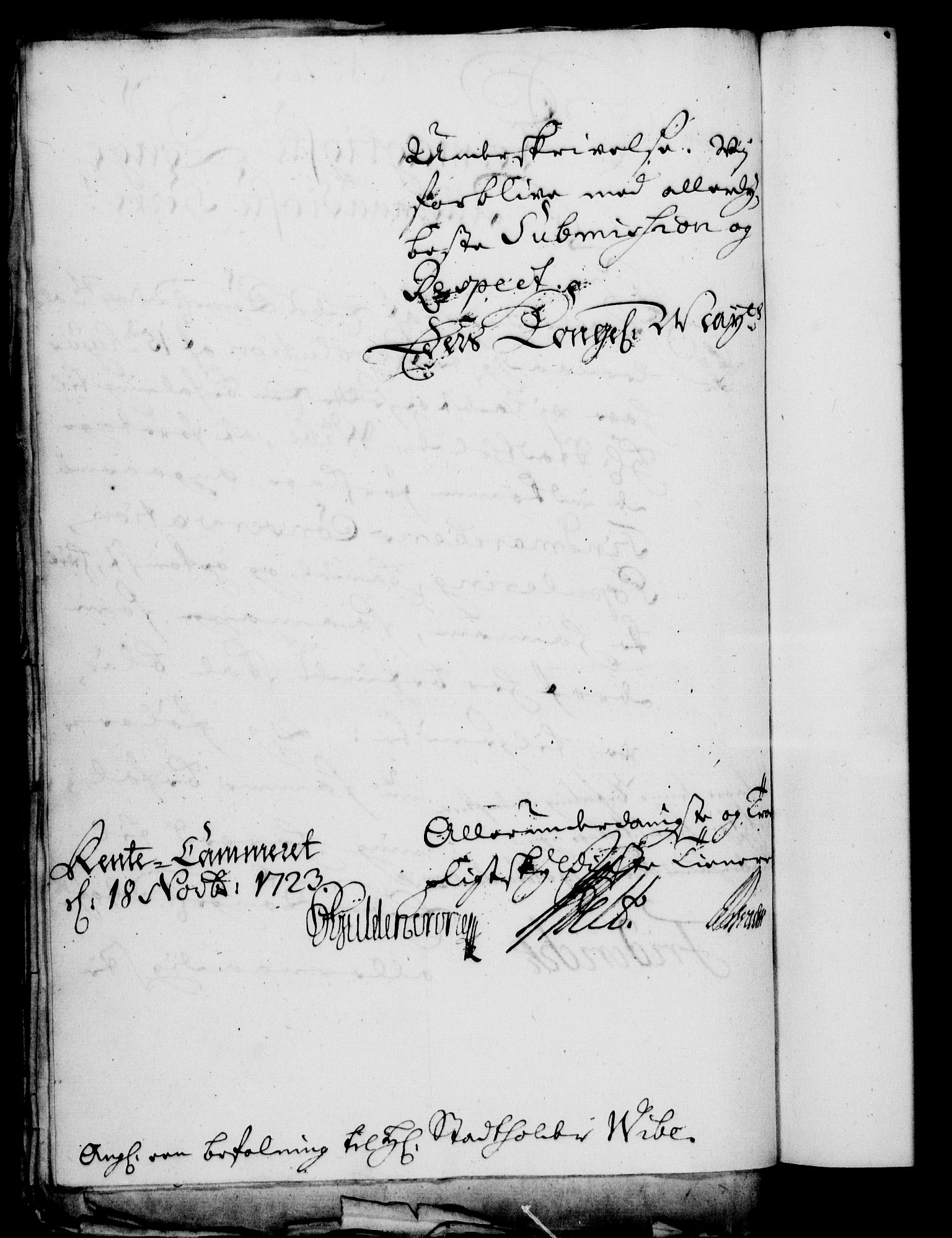 Rentekammeret, Kammerkanselliet, RA/EA-3111/G/Gf/Gfa/L0006: Norsk relasjons- og resolusjonsprotokoll (merket RK 52.6), 1723, p. 1295