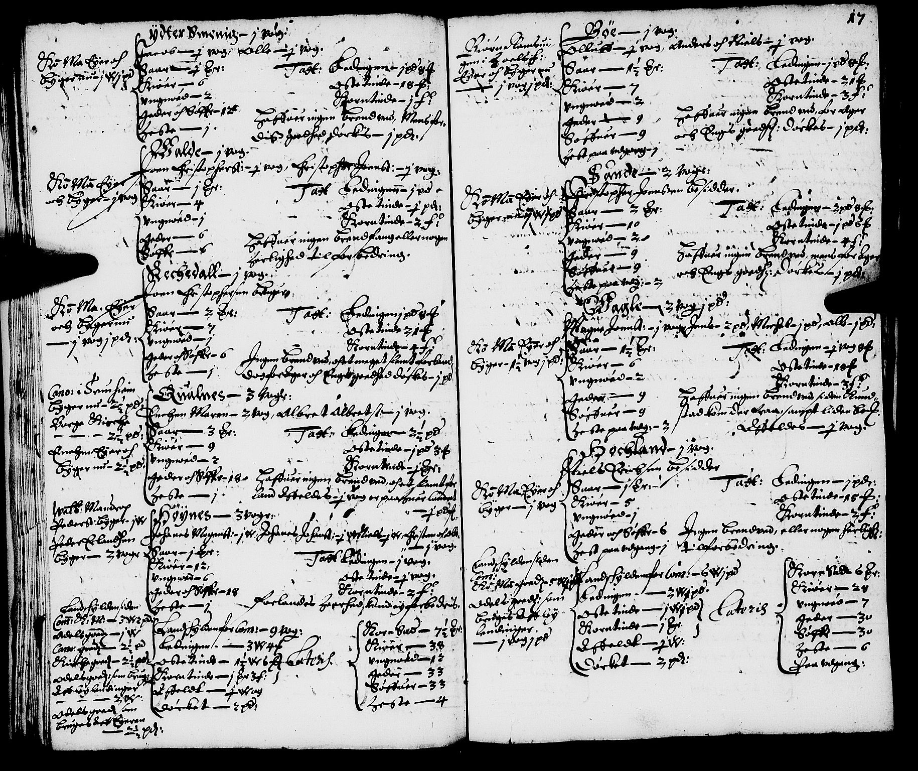 Rentekammeret inntil 1814, Realistisk ordnet avdeling, RA/EA-4070/N/Nb/Nba/L0057: Lofoten fogderi, 1667, p. 16b-17a