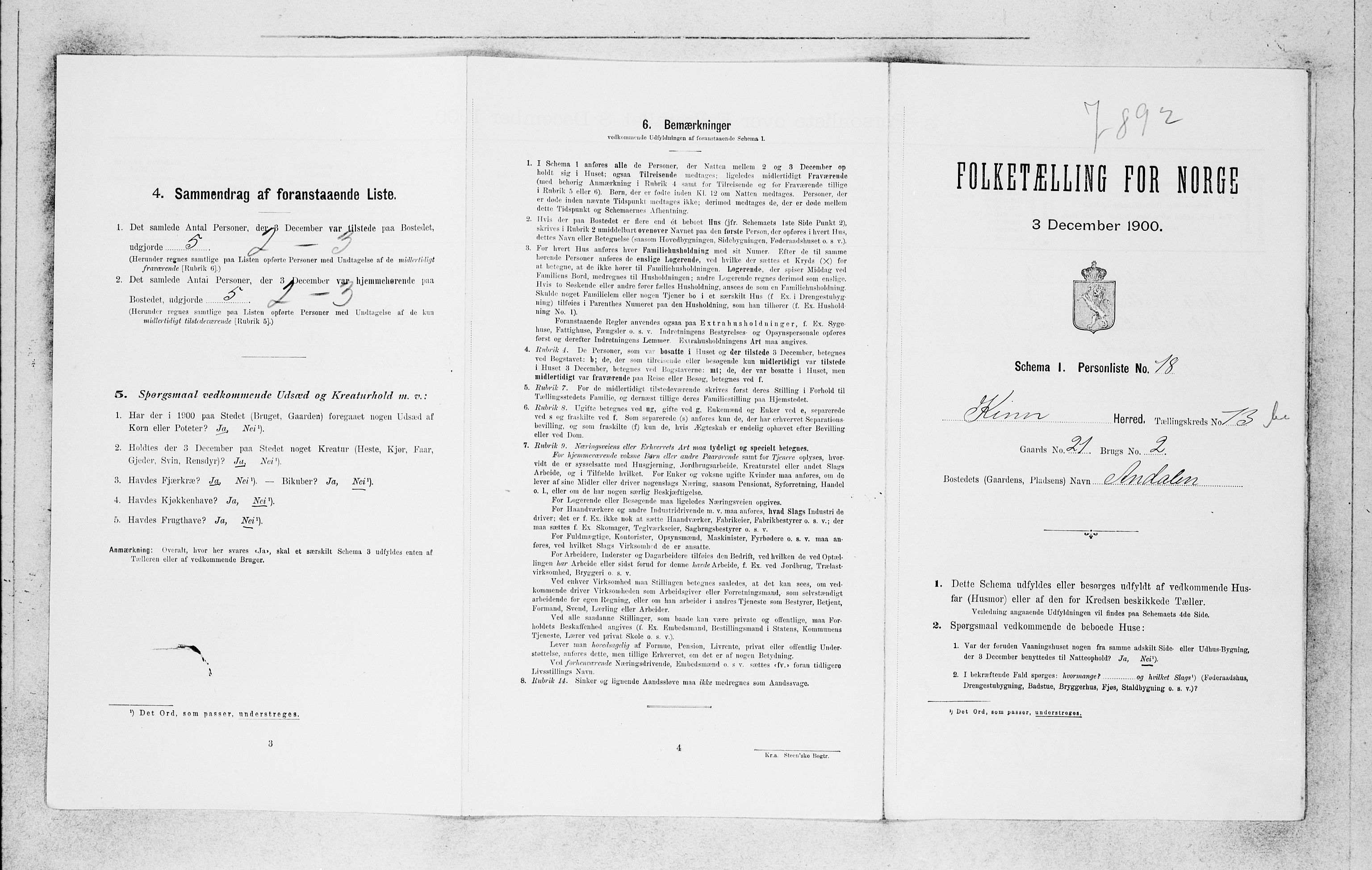 SAB, 1900 census for Kinn, 1900, p. 1504