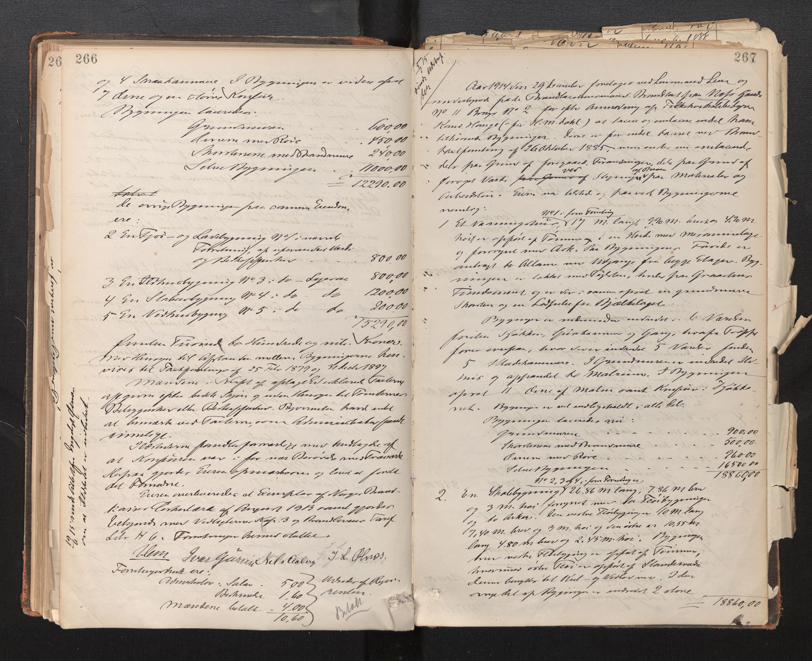 Lensmannen i Sogndal, AV/SAB-A-29901/0012/L0003: Branntakstprotokoll, 1883-1917, p. 266-267
