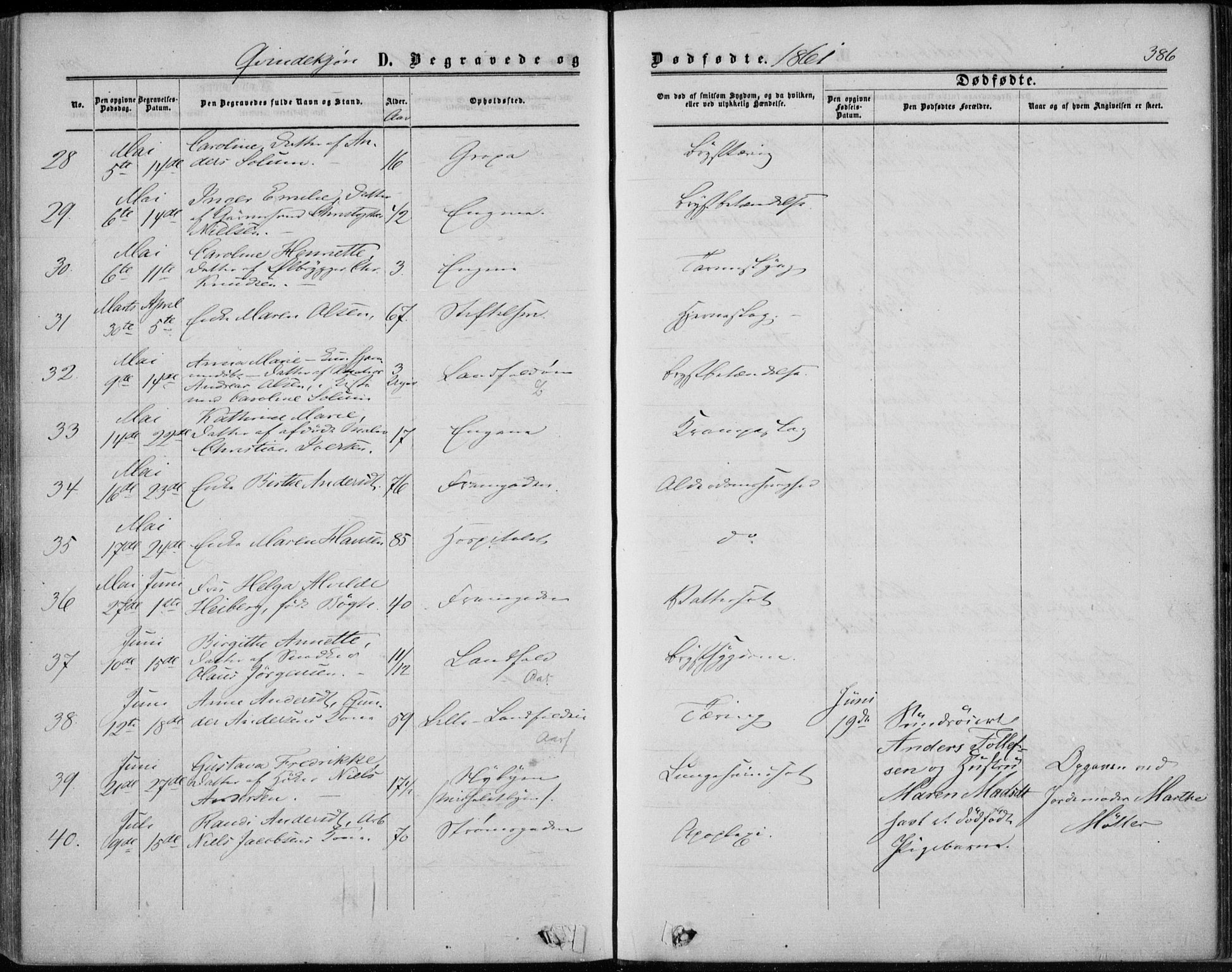 Bragernes kirkebøker, AV/SAKO-A-6/F/Fb/L0003: Parish register (official) no. II 3, 1860-1868, p. 386