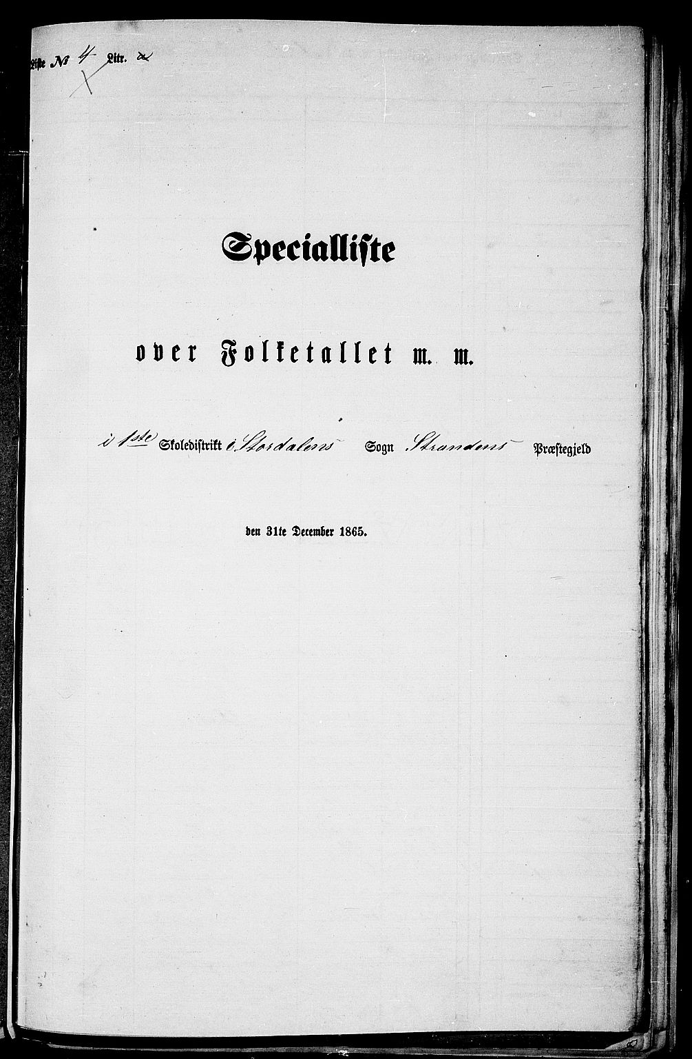 RA, 1865 census for Stranda, 1865, p. 55