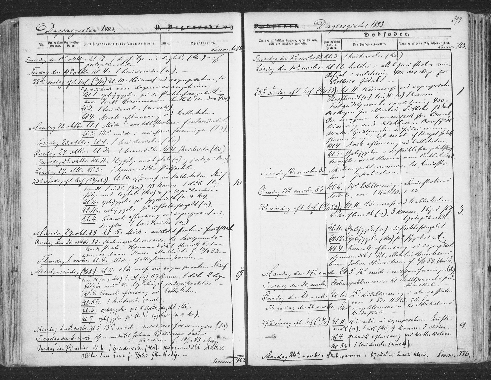 Vadsø sokneprestkontor, AV/SATØ-S-1325/H/Ha/L0004kirke: Parish register (official) no. 4, 1854-1880, p. 394