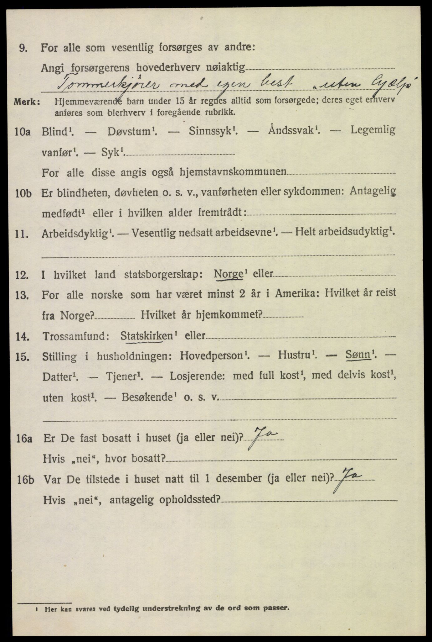SAH, 1920 census for Trysil, 1920, p. 6568