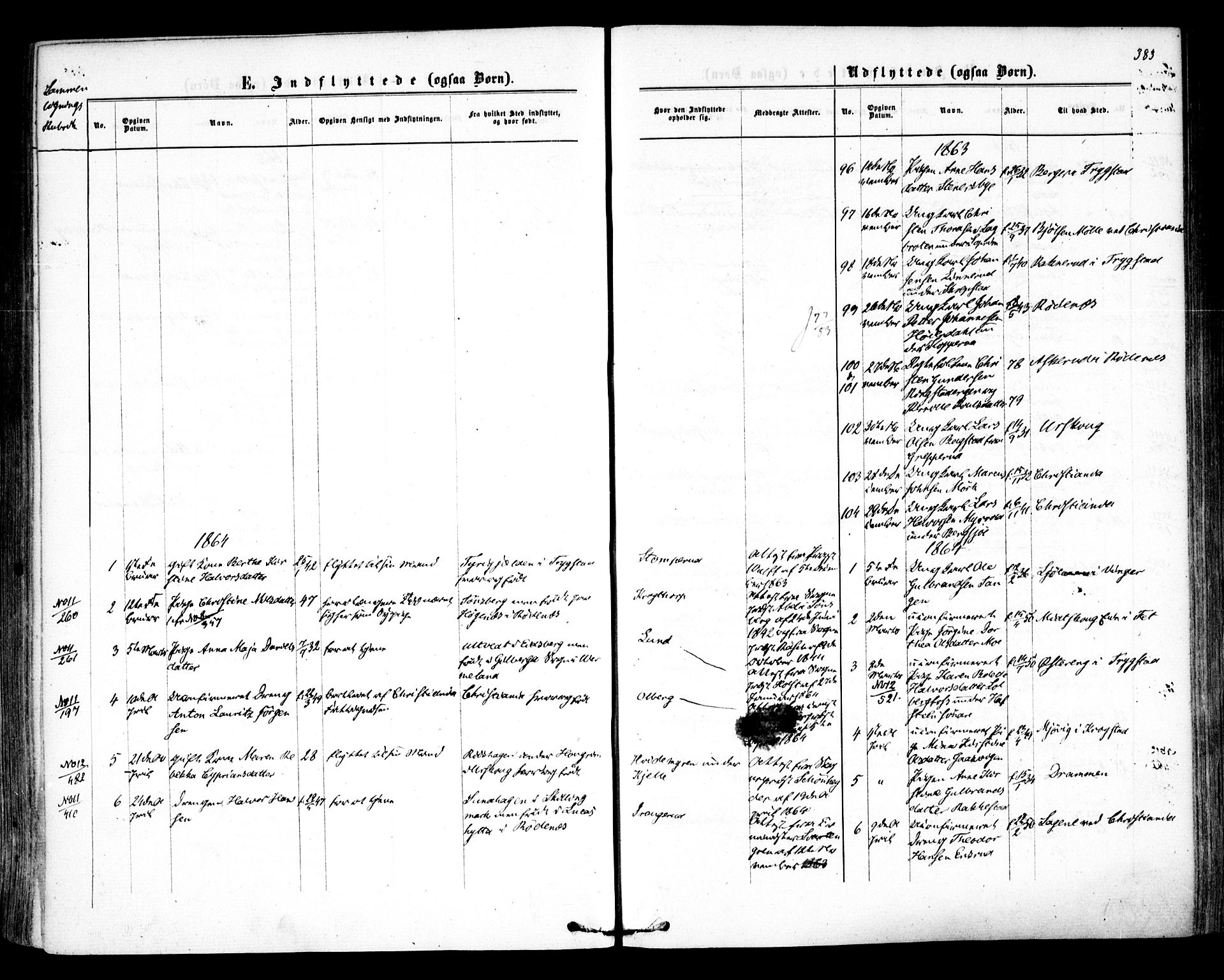 Høland prestekontor Kirkebøker, SAO/A-10346a/F/Fa/L0011: Parish register (official) no. I 11, 1862-1869, p. 383