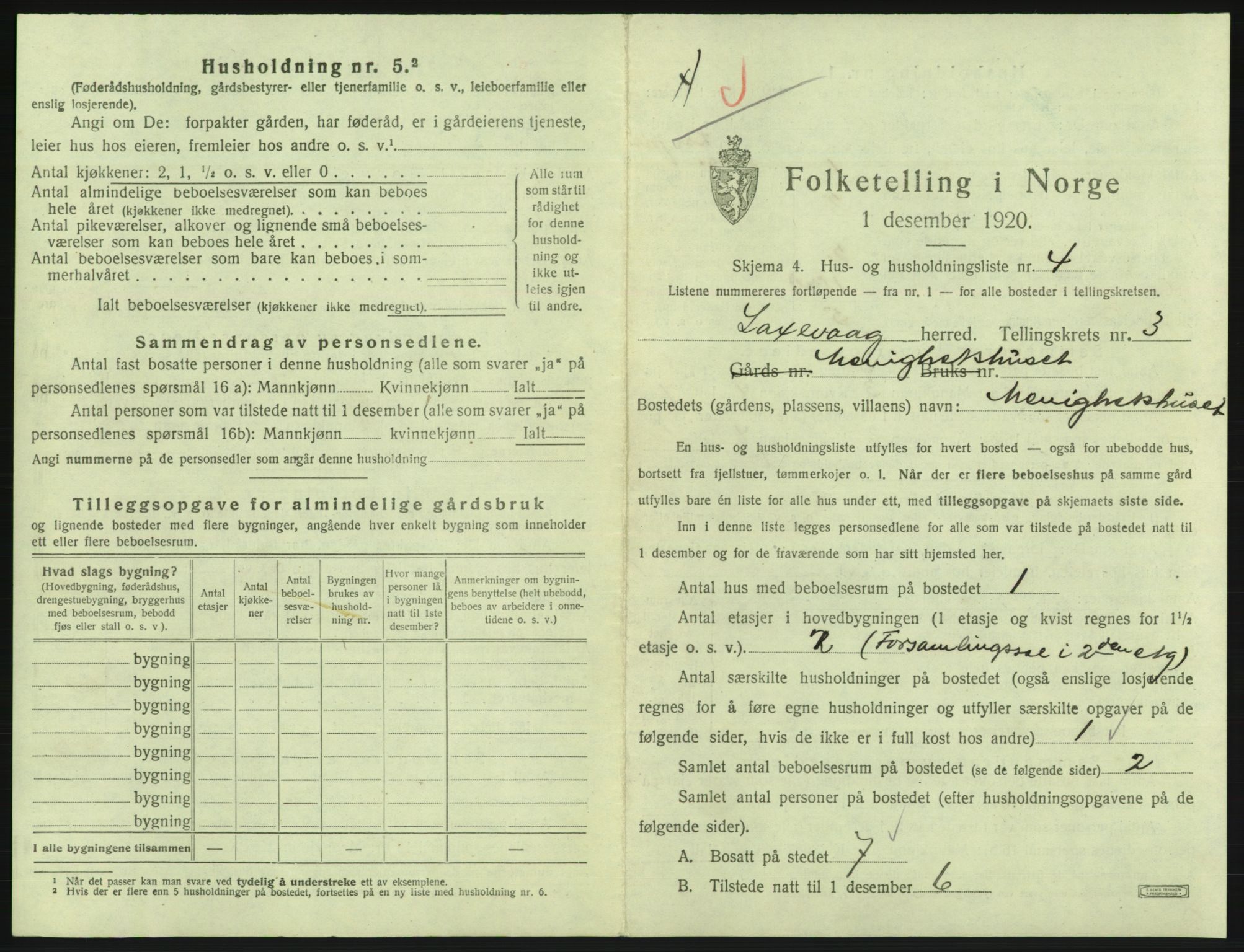 SAB, 1920 census for Laksevåg, 1920, p. 546