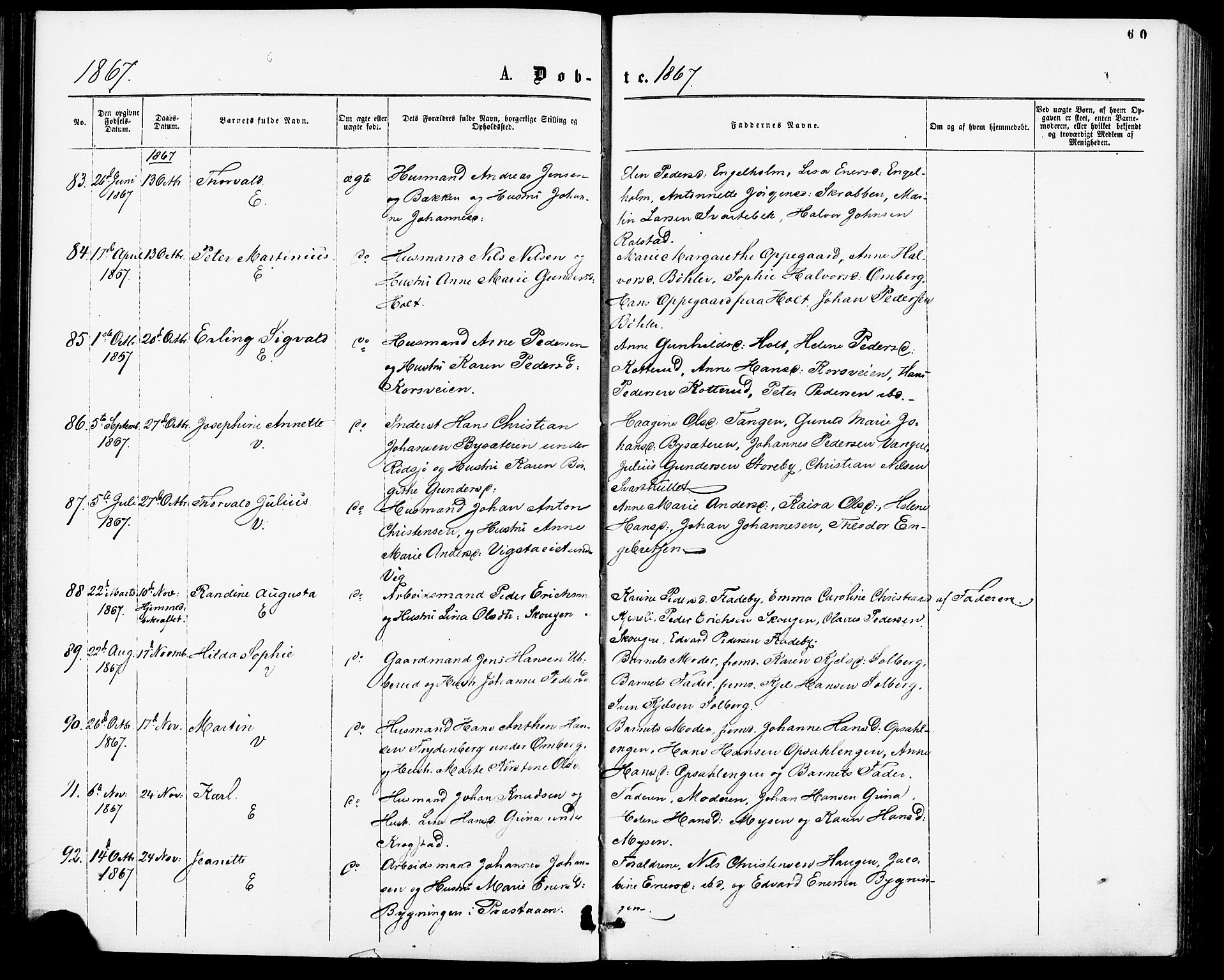 Enebakk prestekontor Kirkebøker, SAO/A-10171c/F/Fa/L0011: Parish register (official) no. I 11, 1862-1882, p. 60