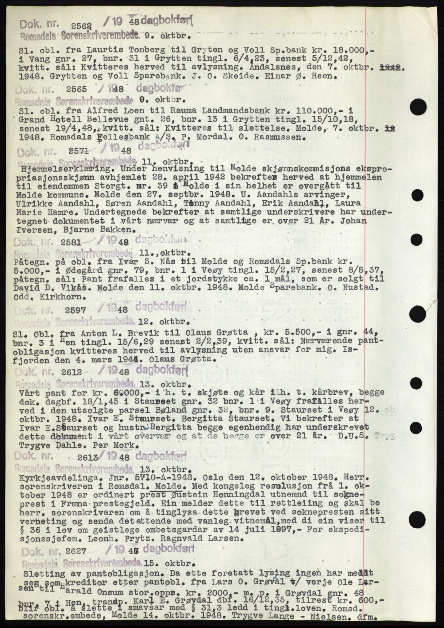 Romsdal sorenskriveri, AV/SAT-A-4149/1/2/2C: Mortgage book no. C1b, 1946-1949, Deed date: 09.10.1948