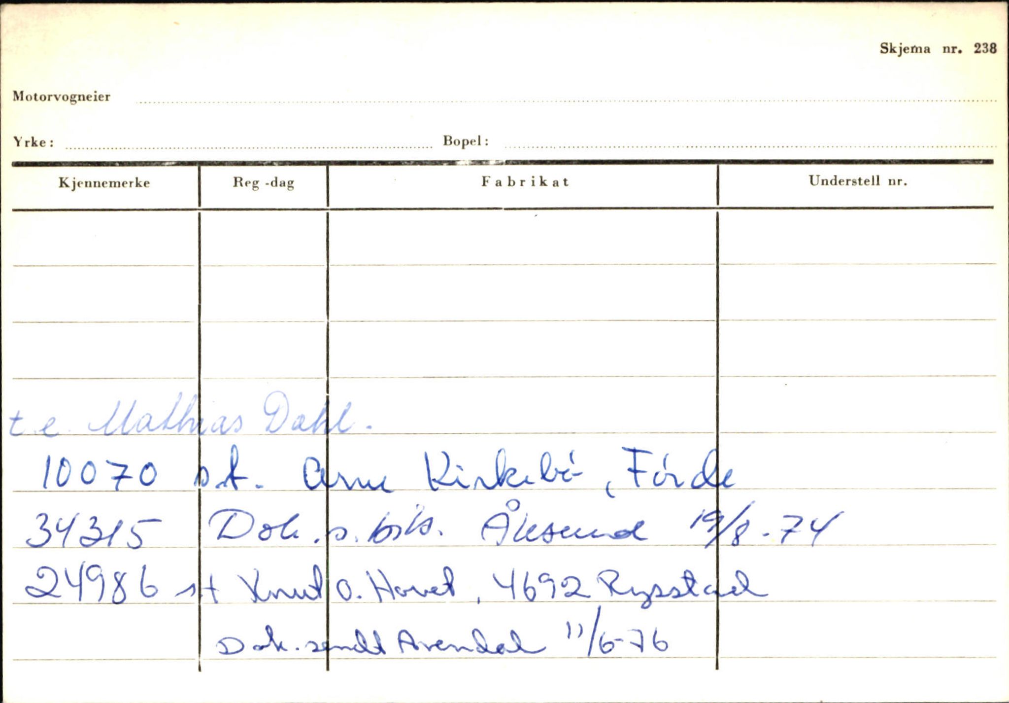 Statens vegvesen, Sogn og Fjordane vegkontor, AV/SAB-A-5301/4/F/L0144: Registerkort Vågsøy A-R, 1945-1975, p. 1430