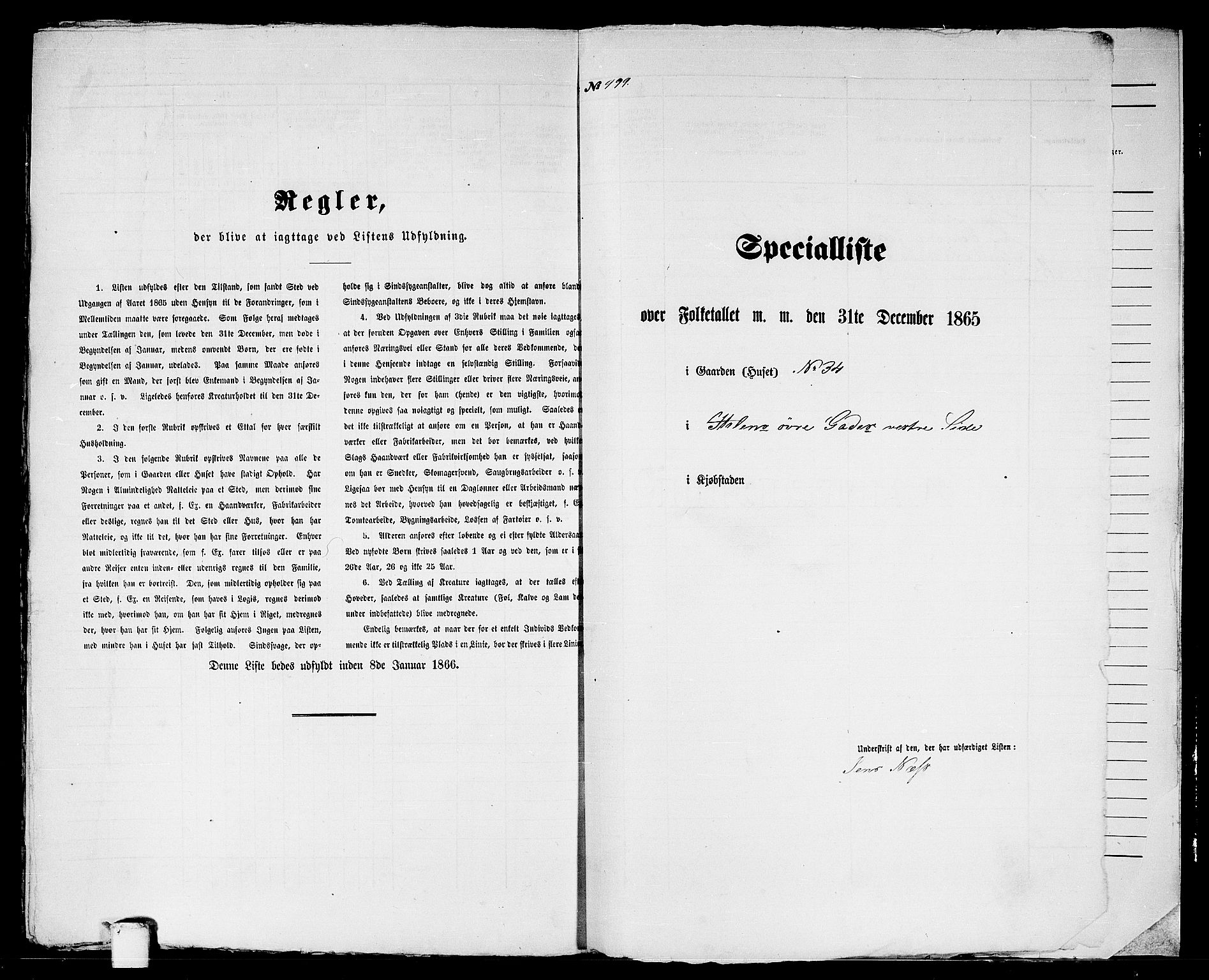 RA, 1865 census for Trondheim, 1865, p. 2076