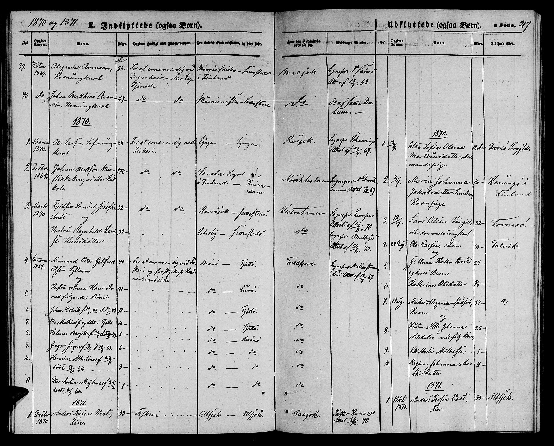 Tana sokneprestkontor, SATØ/S-1334/H/Hb/L0002klokker: Parish register (copy) no. 2 /1, 1866-1877, p. 217