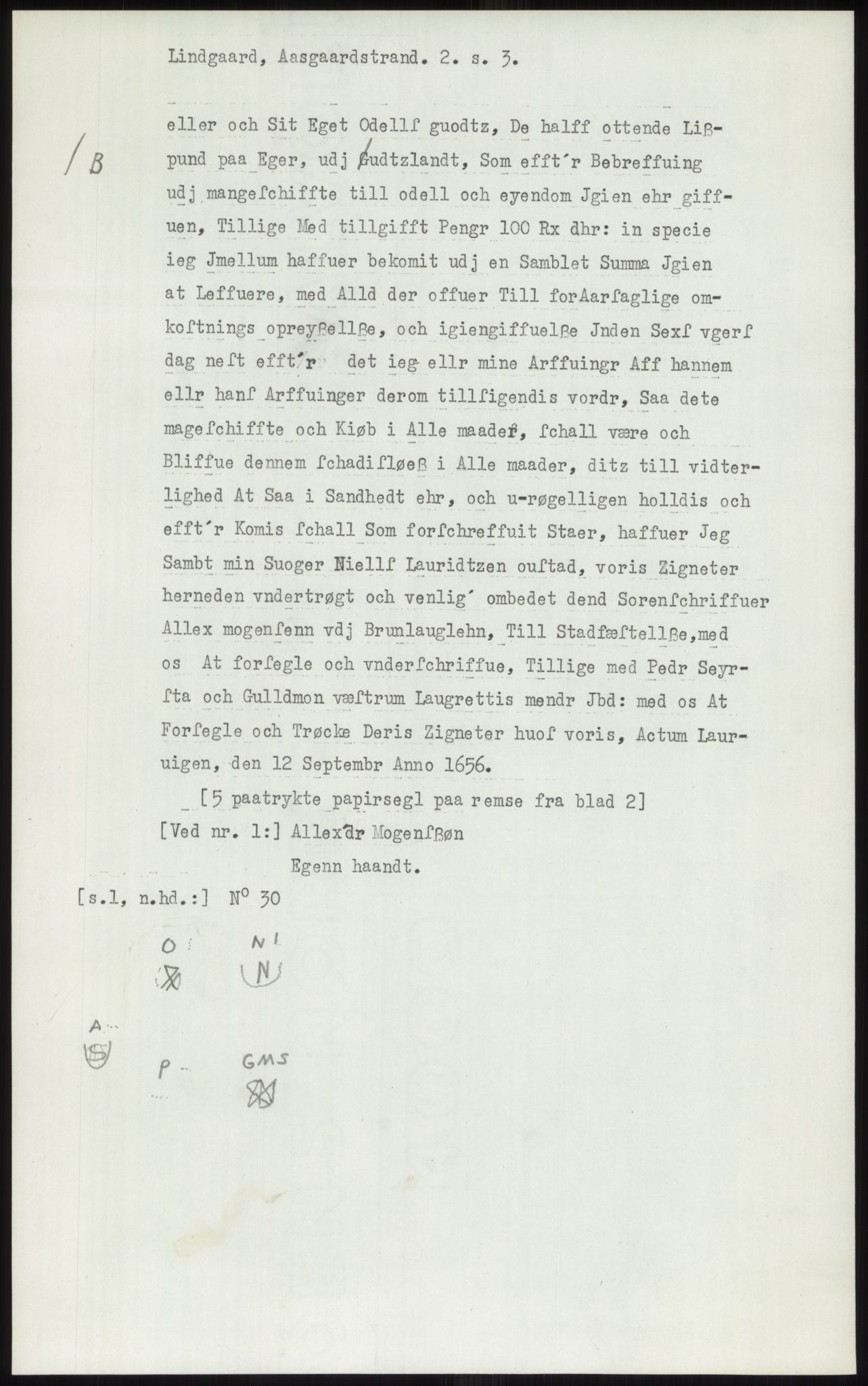 Samlinger til kildeutgivelse, Diplomavskriftsamlingen, AV/RA-EA-4053/H/Ha, p. 312