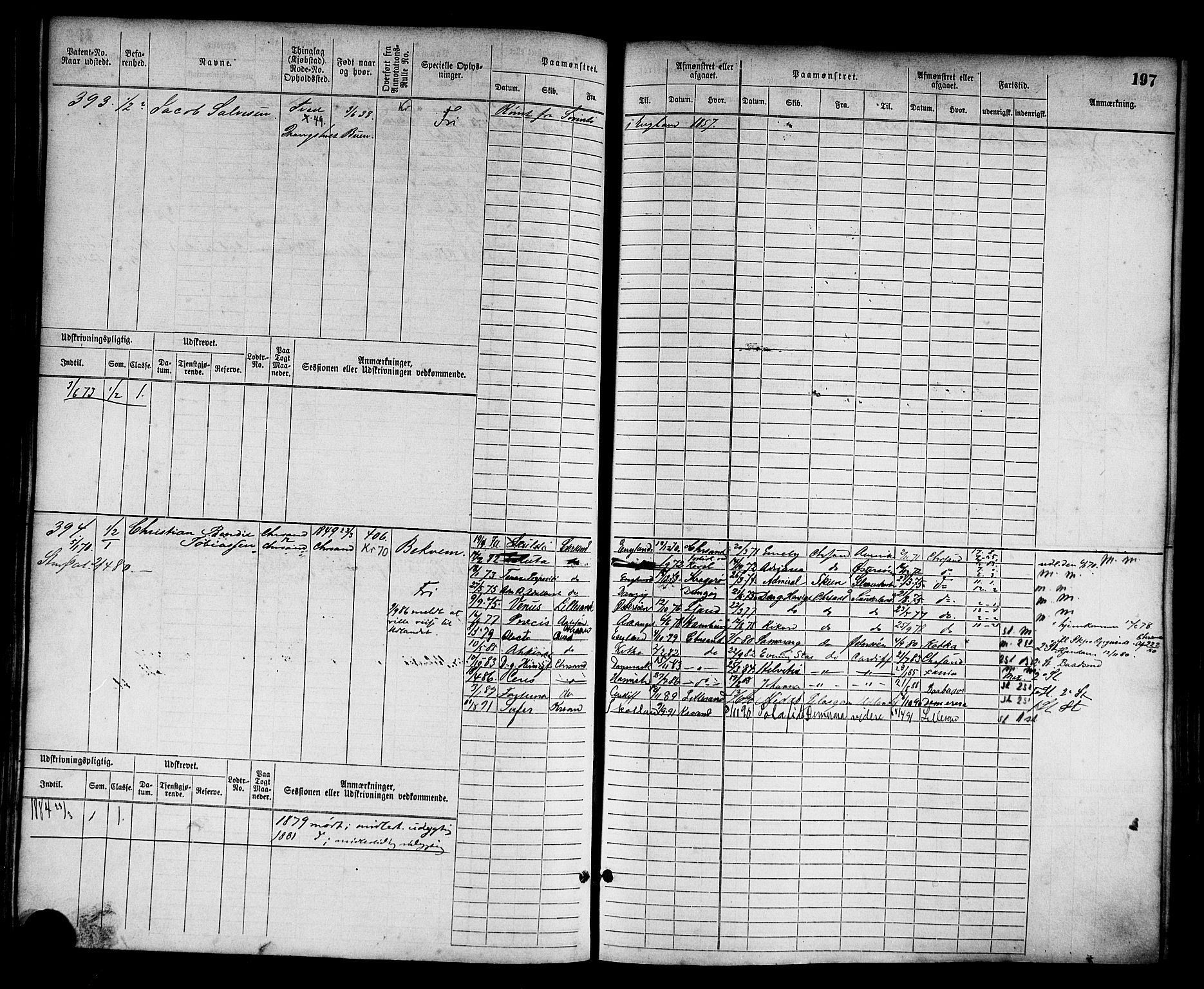 Kristiansand mønstringskrets, AV/SAK-2031-0015/F/Fb/L0003: Hovedrulle nr 1-762, I-10, 1860-1911, p. 208