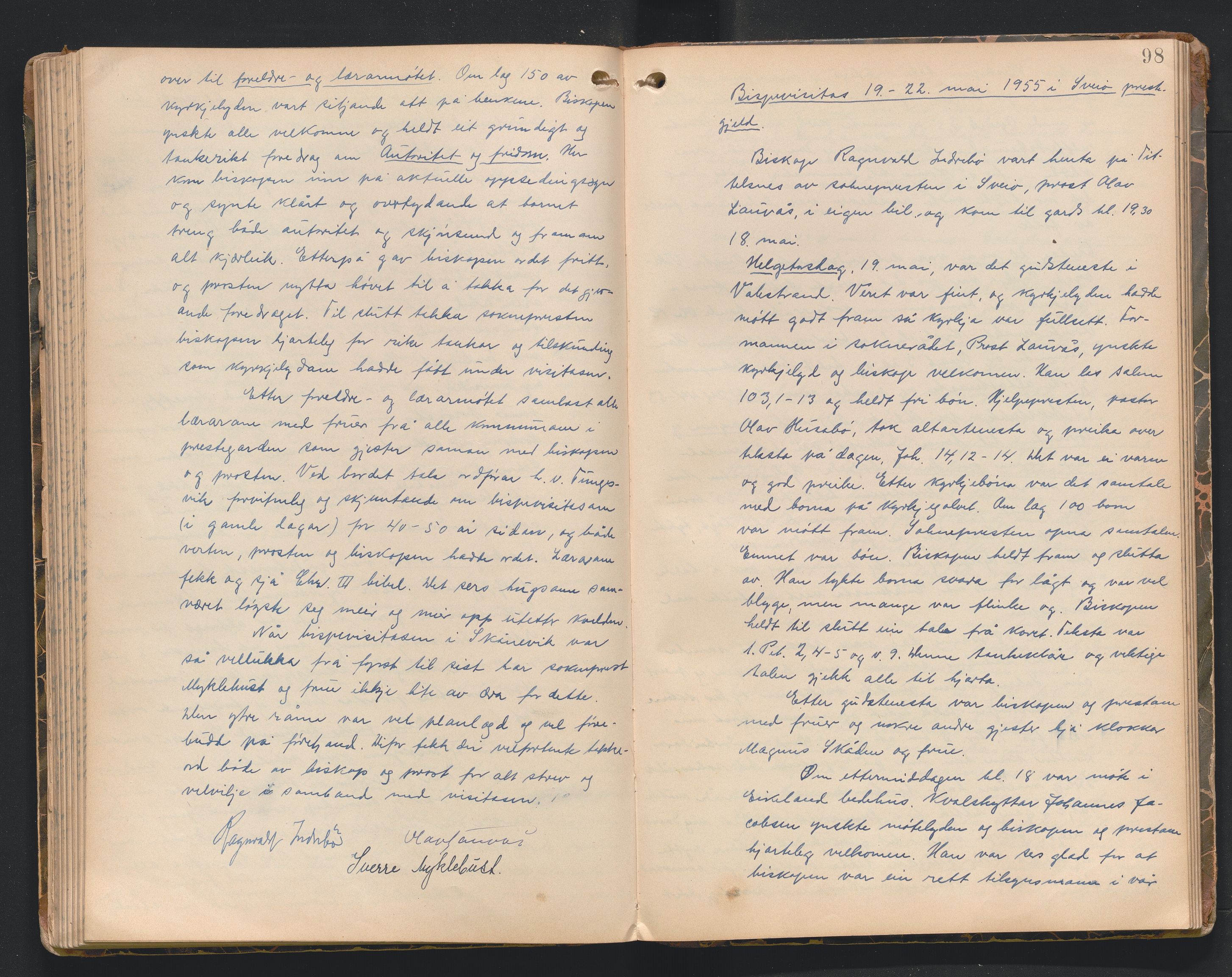 Søndre Sunnhordland prosti, AV/SAB-A-99913/F/L0002: Visitasprotokoll, 1895-1967, p. 97b-98a