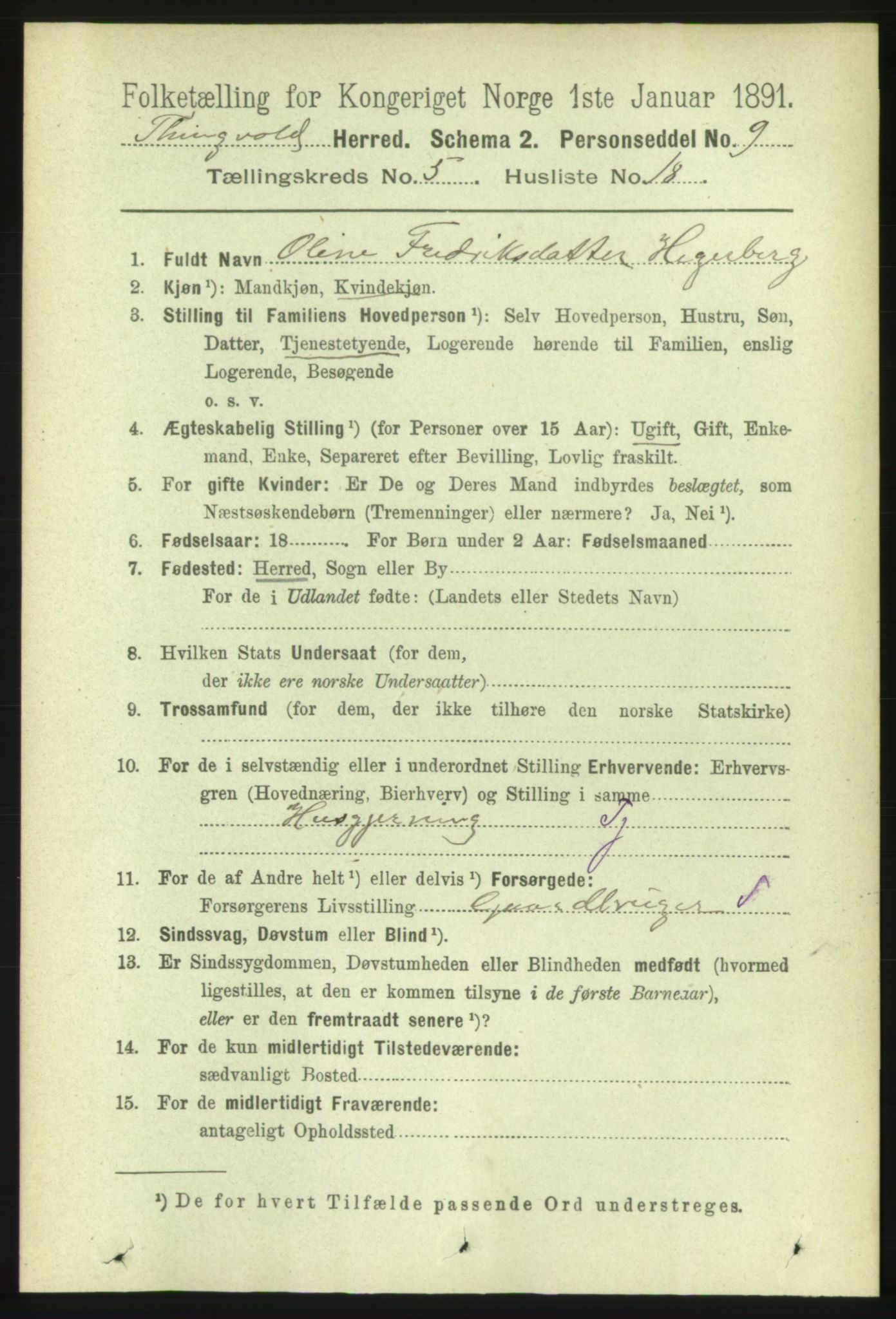 RA, 1891 census for 1560 Tingvoll, 1891, p. 2171